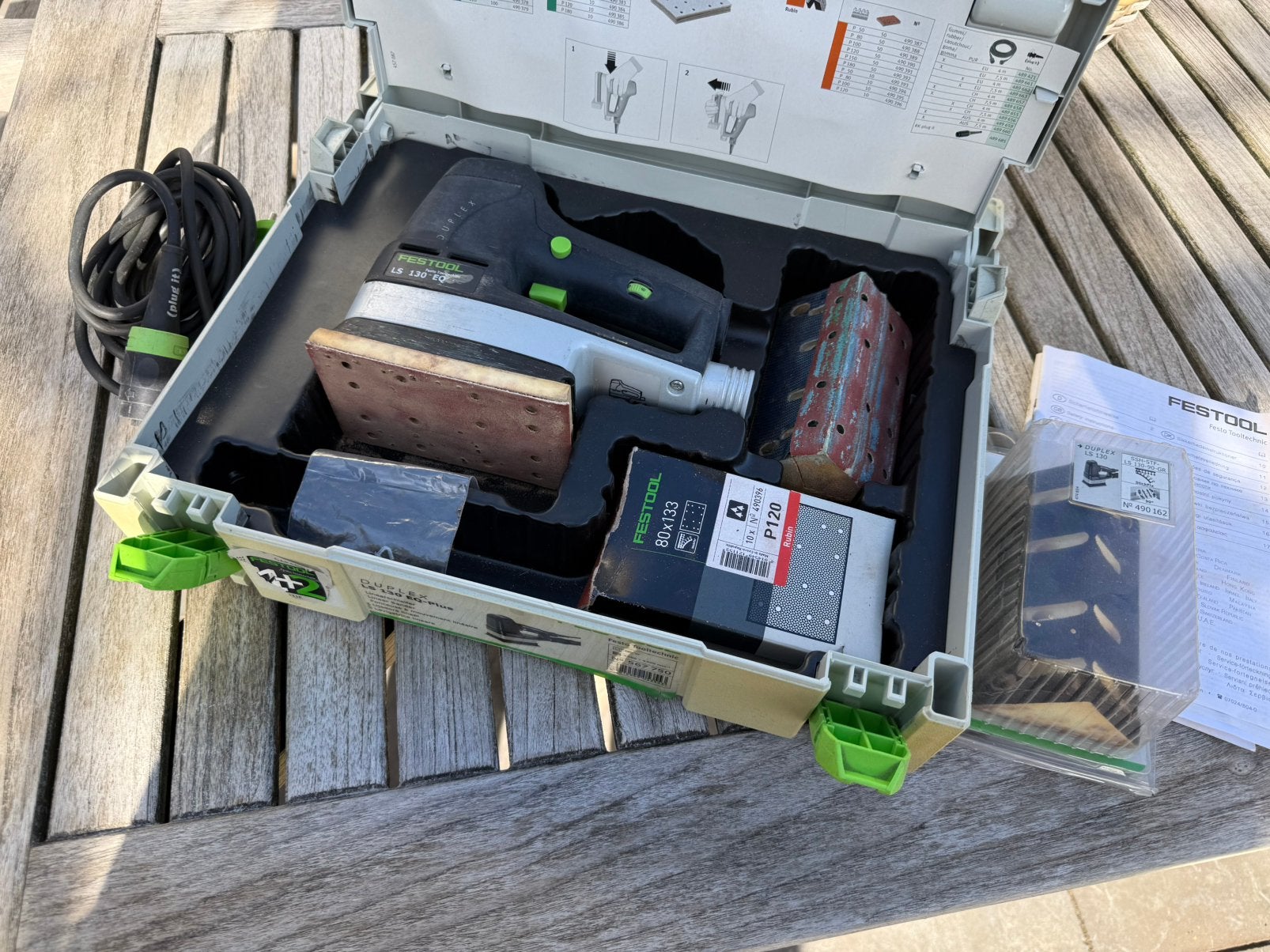 Festool LS 130 EQ lineaire schuurmachine, Ophalen of Verzenden, Gebruikt, Vlakschuurmachine