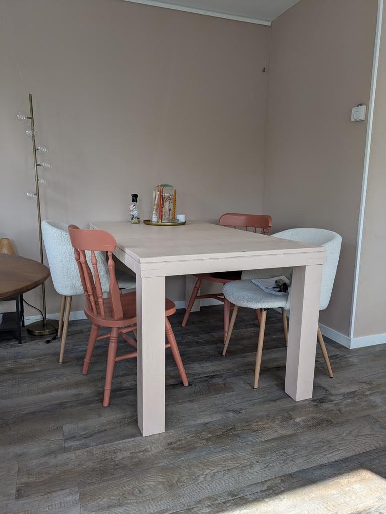 GRATIS houten eettafel 160x90, Ophalen, Gebruikt