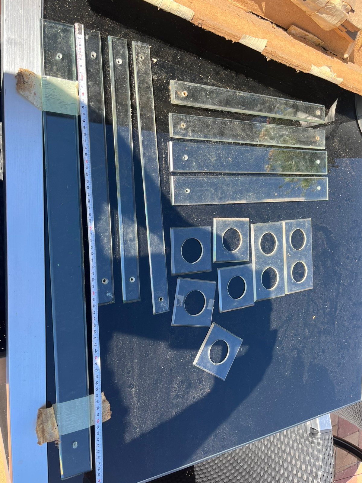 Glazen afdek platen stopcontact en deur., Ophalen of Verzenden