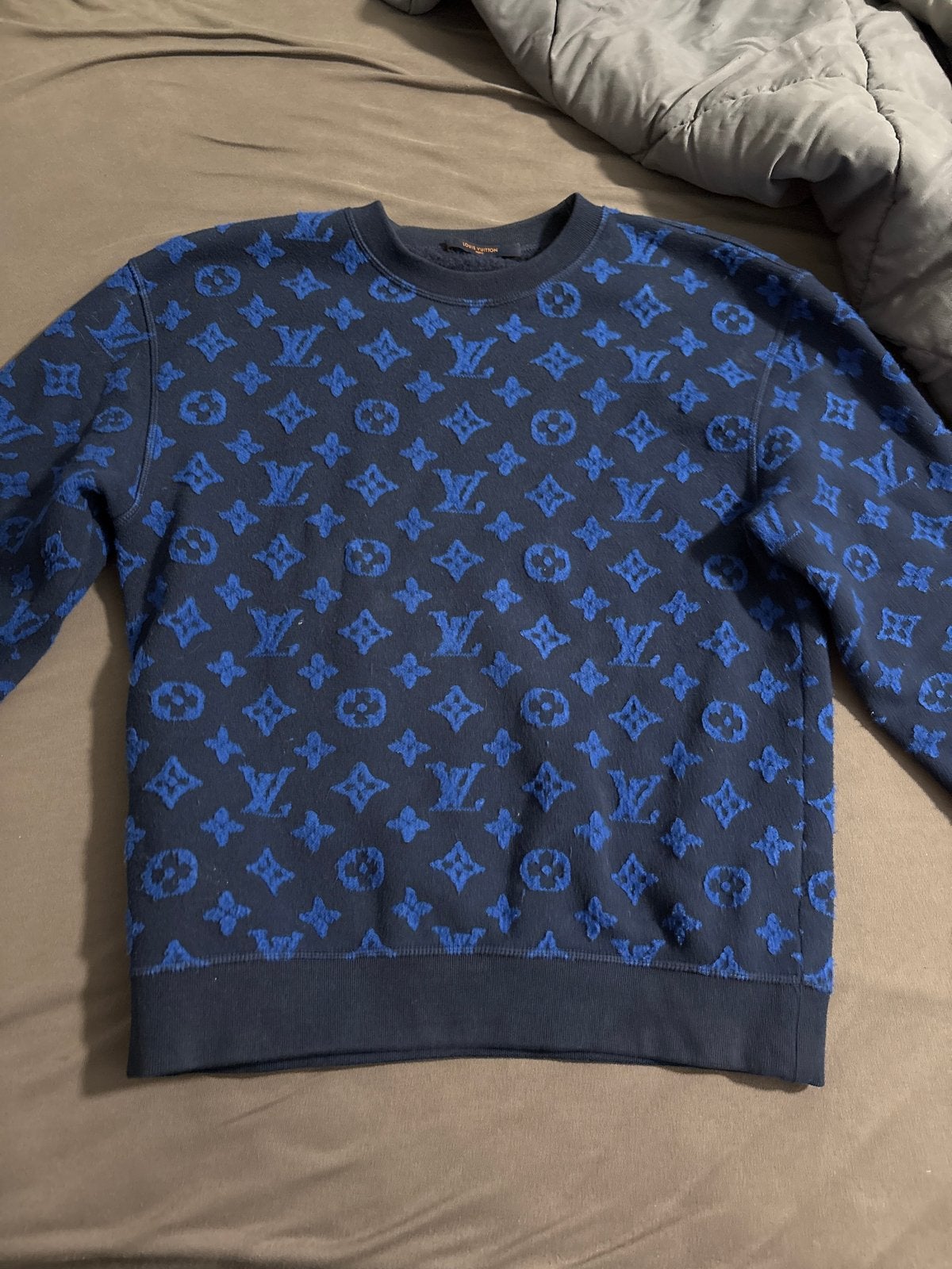 Louis Vuitton Monogram Crewneck Sweater van Blauw Maat XS, Ophalen of Verzenden, Zo goed als nieuw, Overige maten, Blauw