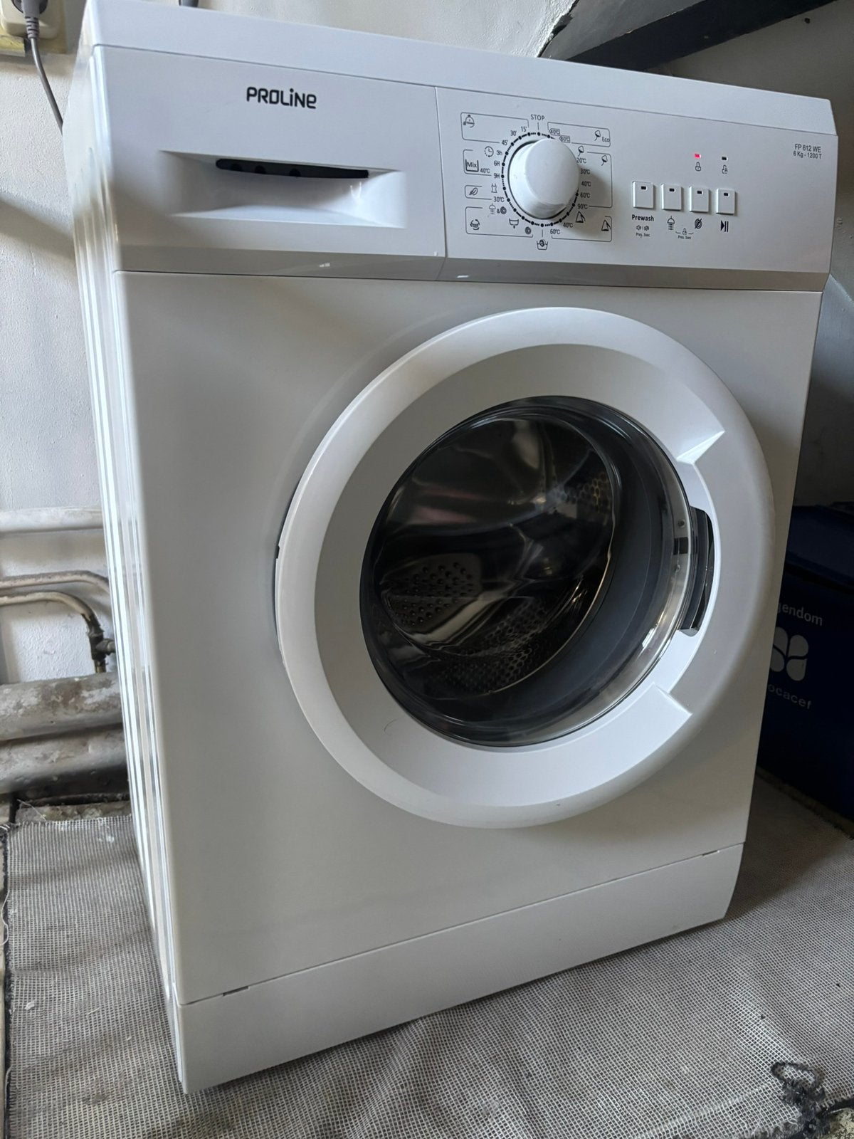 Proline FP 612 WE Wasmachine - 6 kg, 1200 toeren, Ophalen, 1200 tot 1600 toeren, Kort programma, 85 tot 90 cm