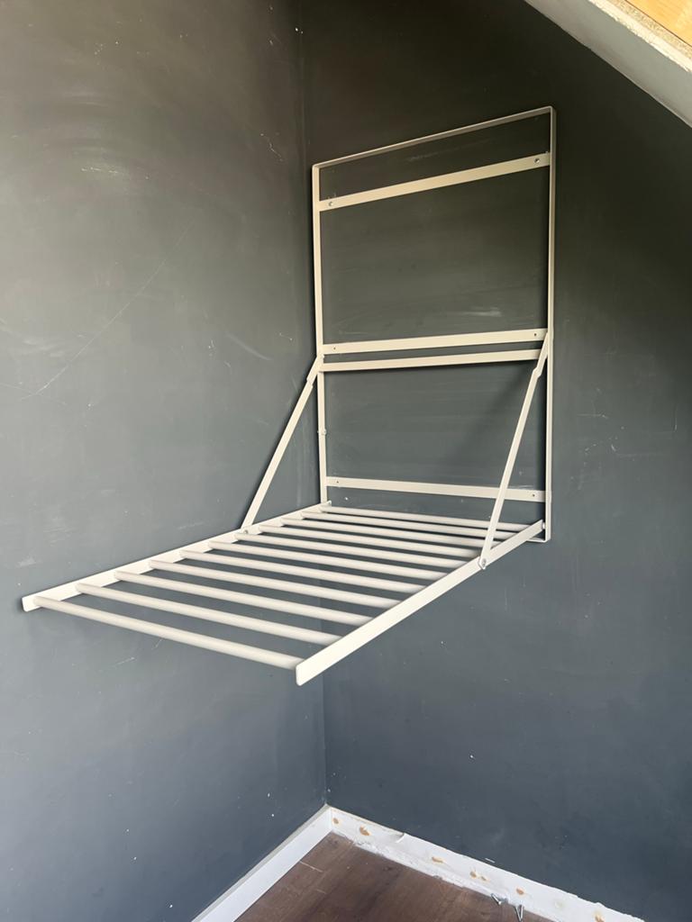 Stevig inklapbaar droogrek voor aan de muur 61x90 cm, Tuin en Terras, Ophalen, Gebruikt, Wasrek