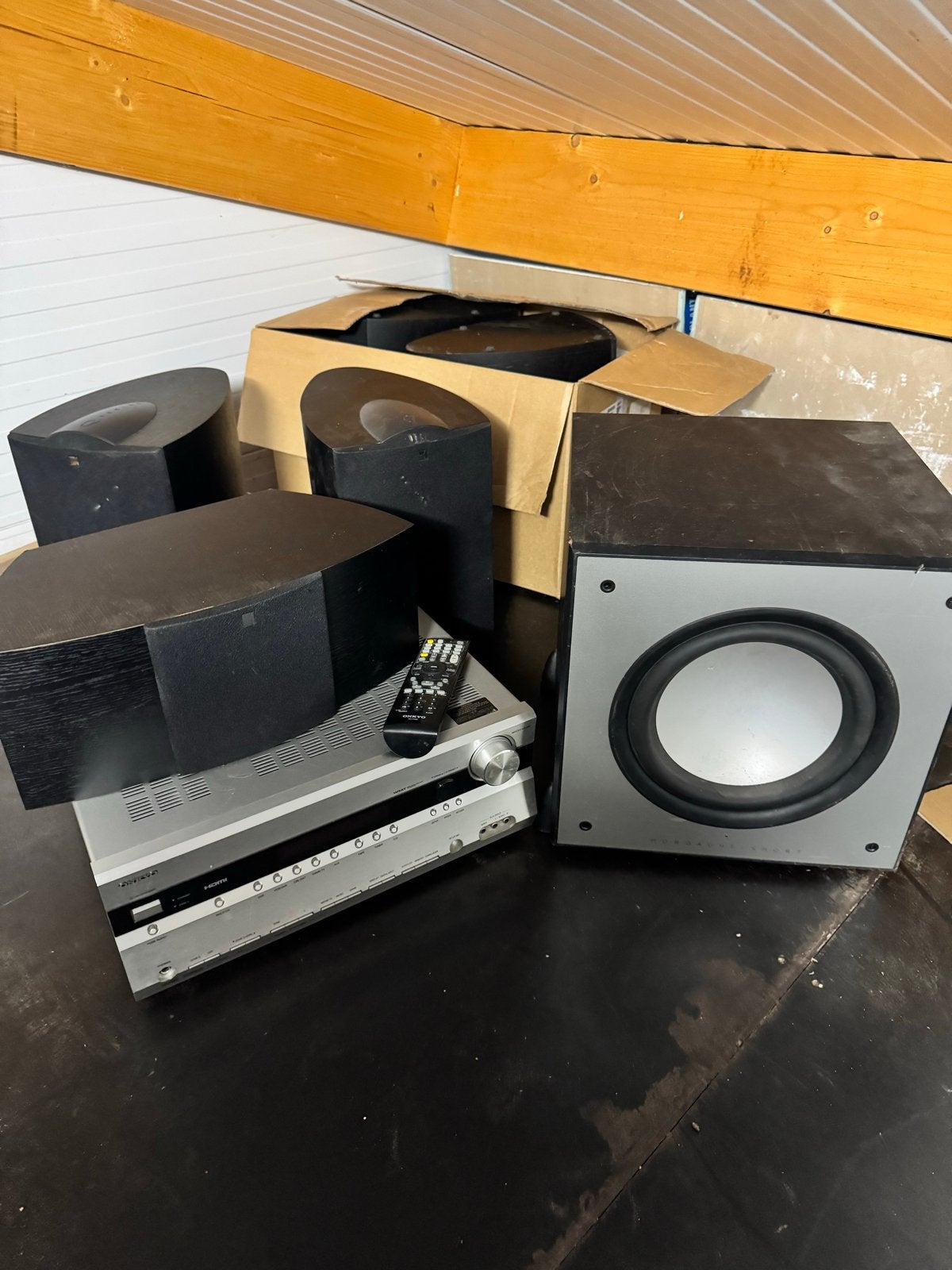High-End 5.1 Surround Set: Onkyo TX-SR606 + KEF iQ3 + Mordau, Ophalen, Gebruikt, 5.1-systeem, Overige merken