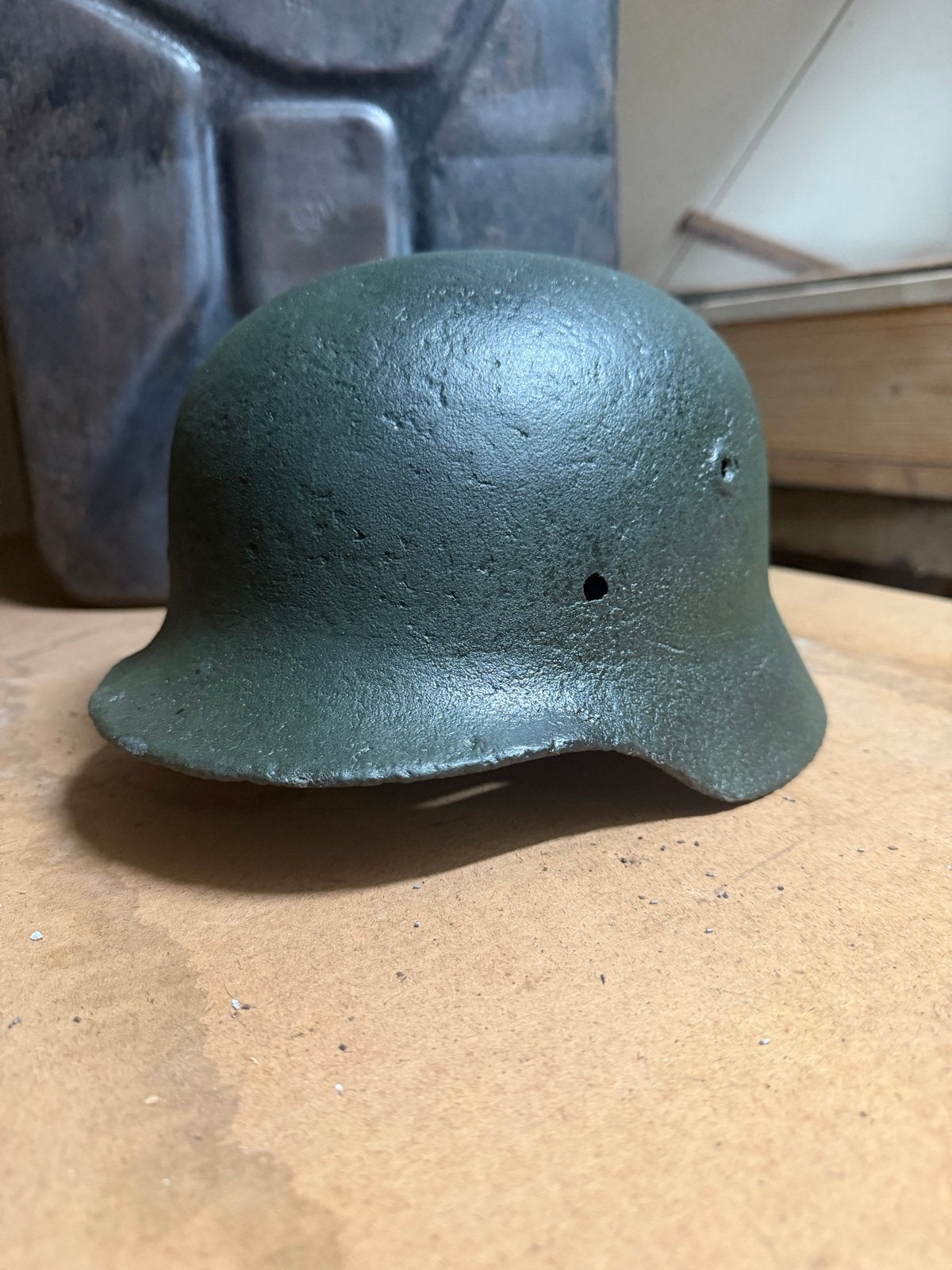 Duitse helm bodemvondst, Verzamelen, Militaria | Tweede Wereldoorlog, Ophalen of Verzenden, Landmacht, Duitsland, Helm of Baret