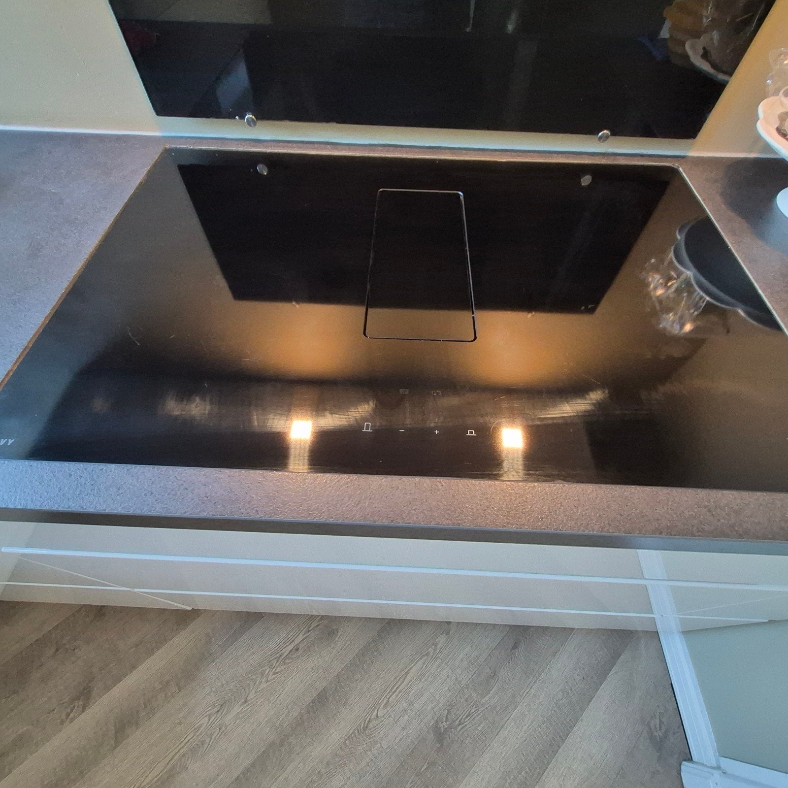 Novy Inductiekookplaat met Afzuigtoren, Ophalen, Gebruikt, 4 kookzones, Inbouw