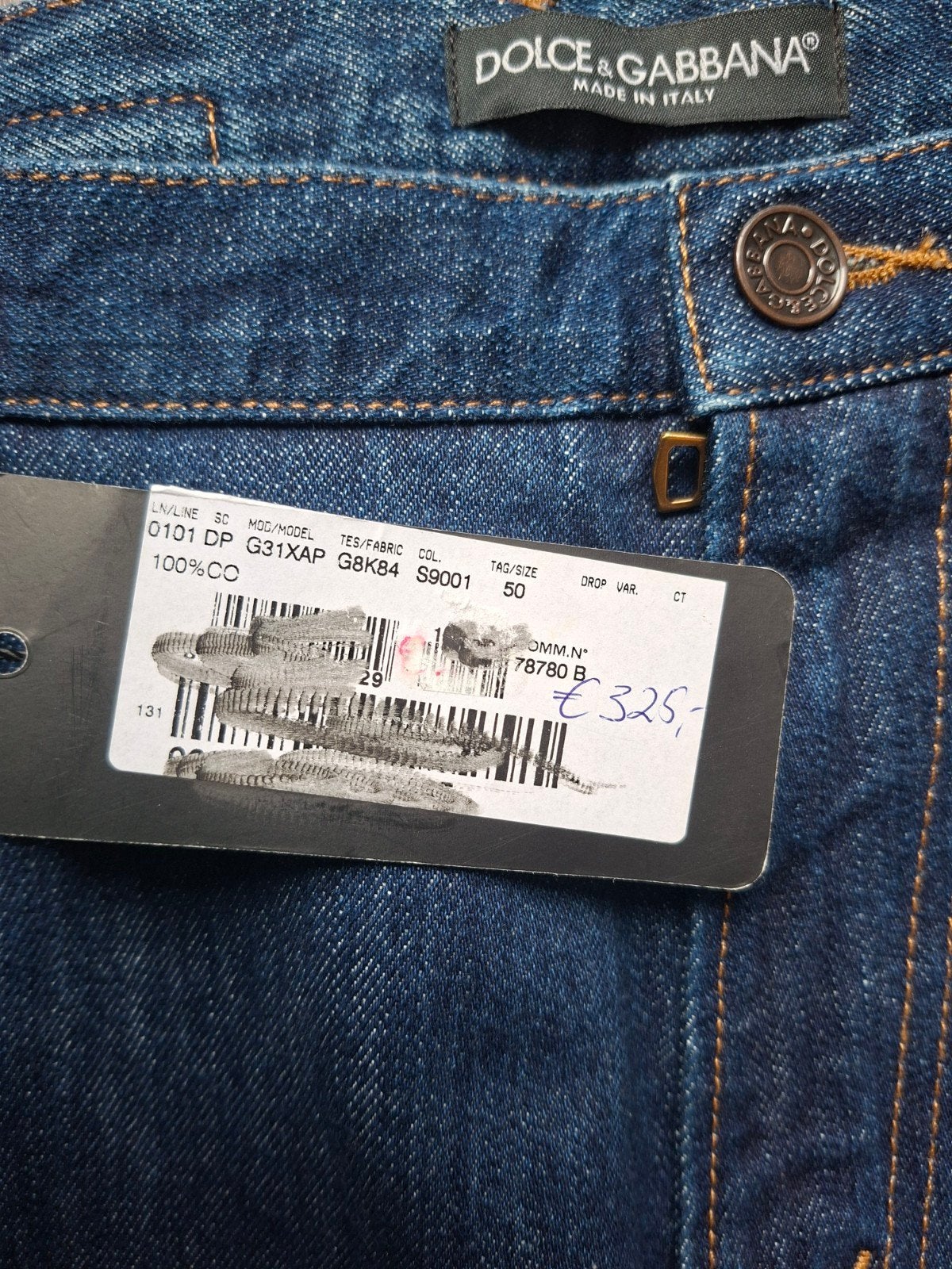 DOLCE & GABANNA cropped jeans maat 50 (W34), Dolce & Gabbana, Blauw, Nieuw, Ophalen of Verzenden