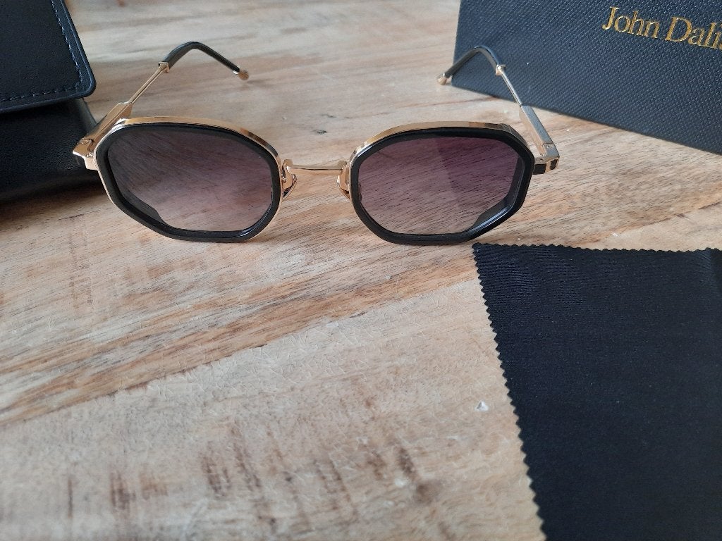 Originele John Dalia Keaton C100(22k Goud & Acetaat)Full Set, Sieraden, Tassen en Uiterlijk, Ophalen of Verzenden, Zo goed als nieuw