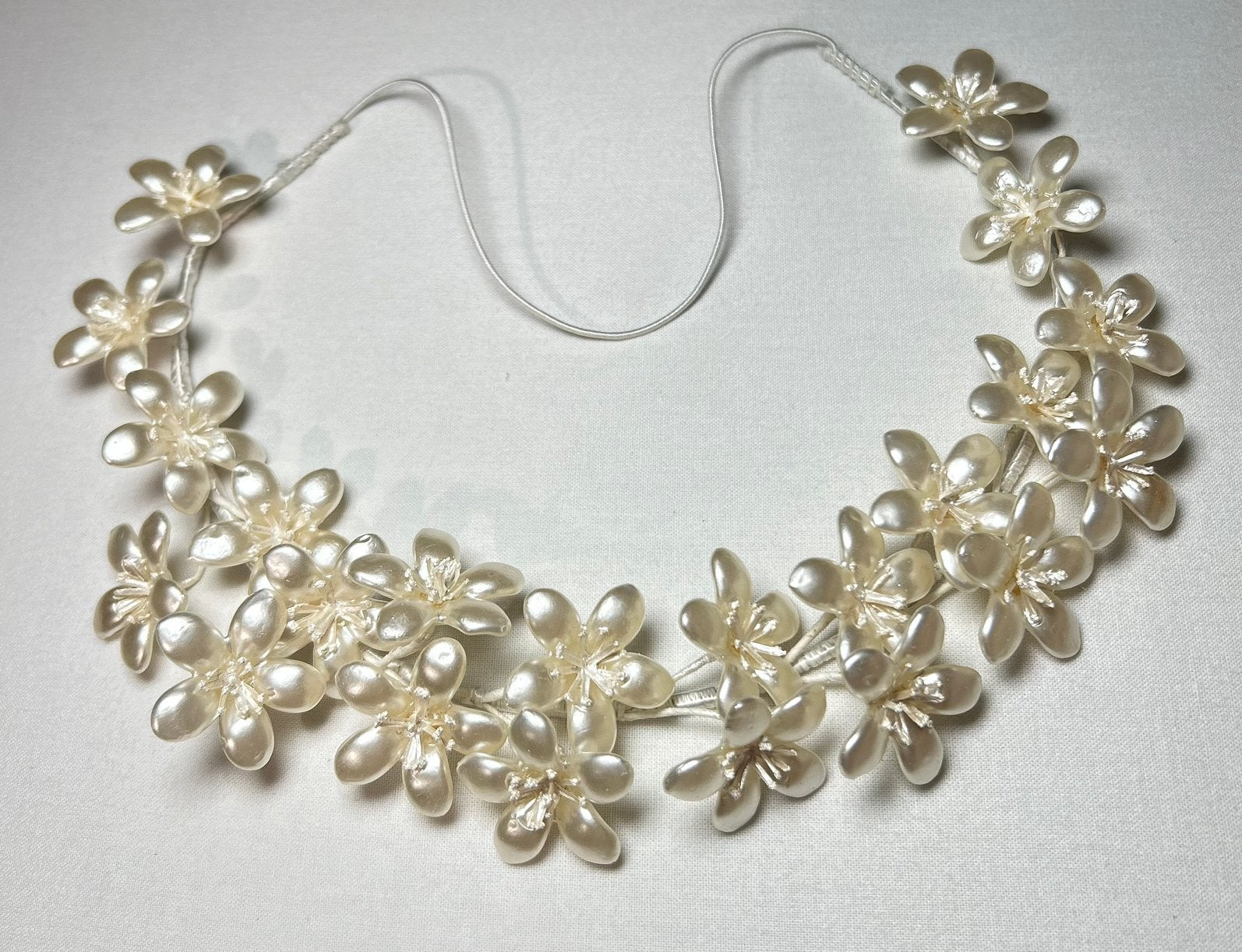 Antiek Wassen Tiara Kroon, vol bloemen, Ophalen of Verzenden