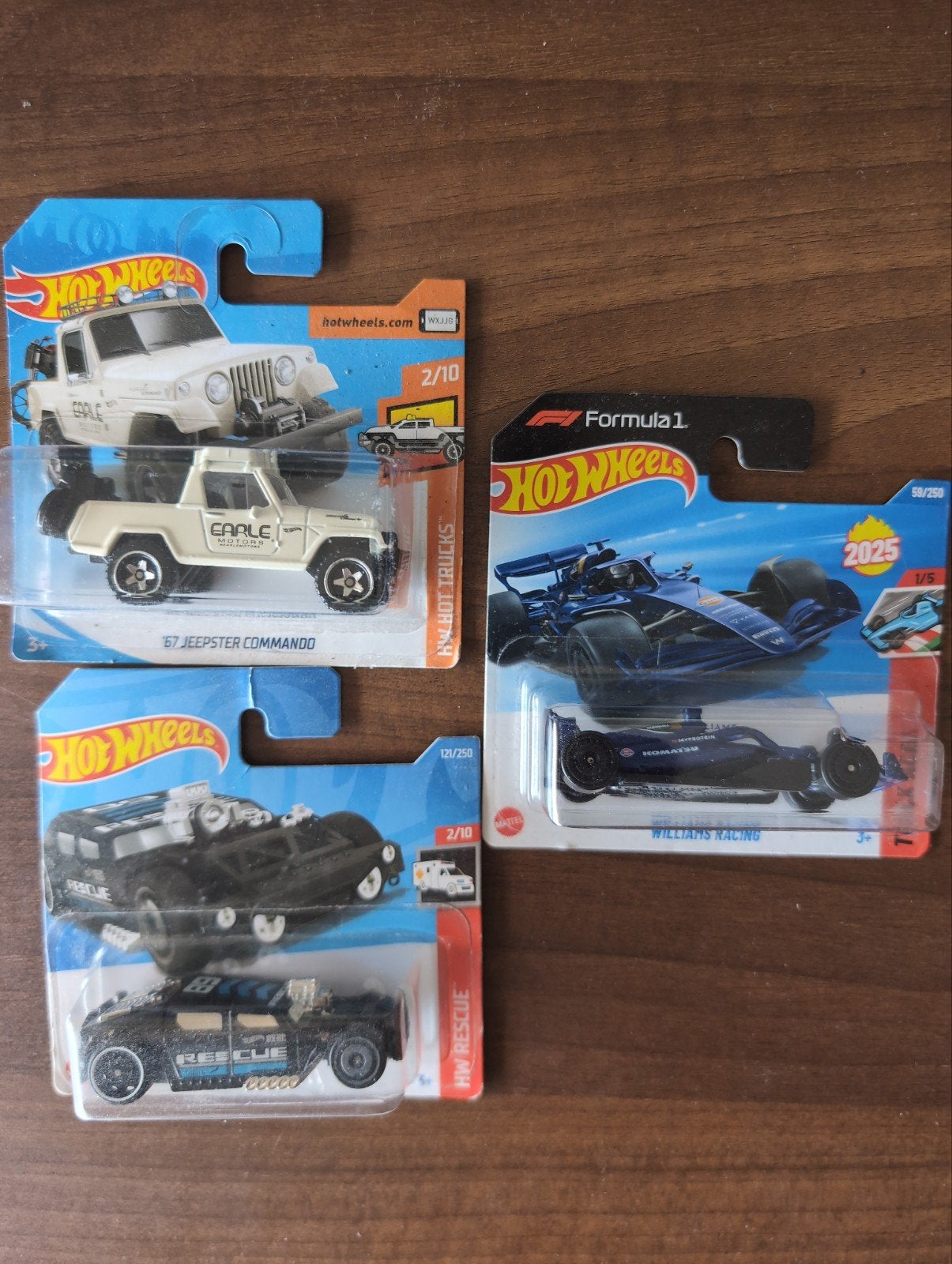 3 Hot Wheels modellen: Jeepster, Rescue en Formule 1, Ophalen of Verzenden, Nieuw