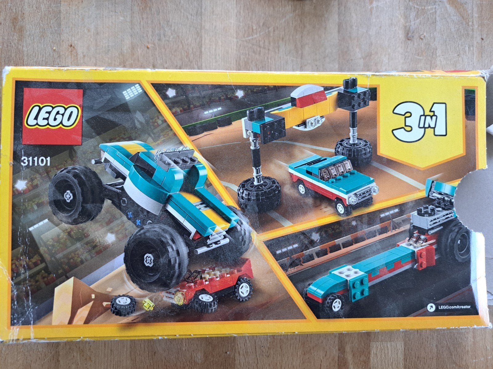 LEGO Creator 3in1 Monster Truck 31101 met instructies, Ophalen of Verzenden, Gebruikt