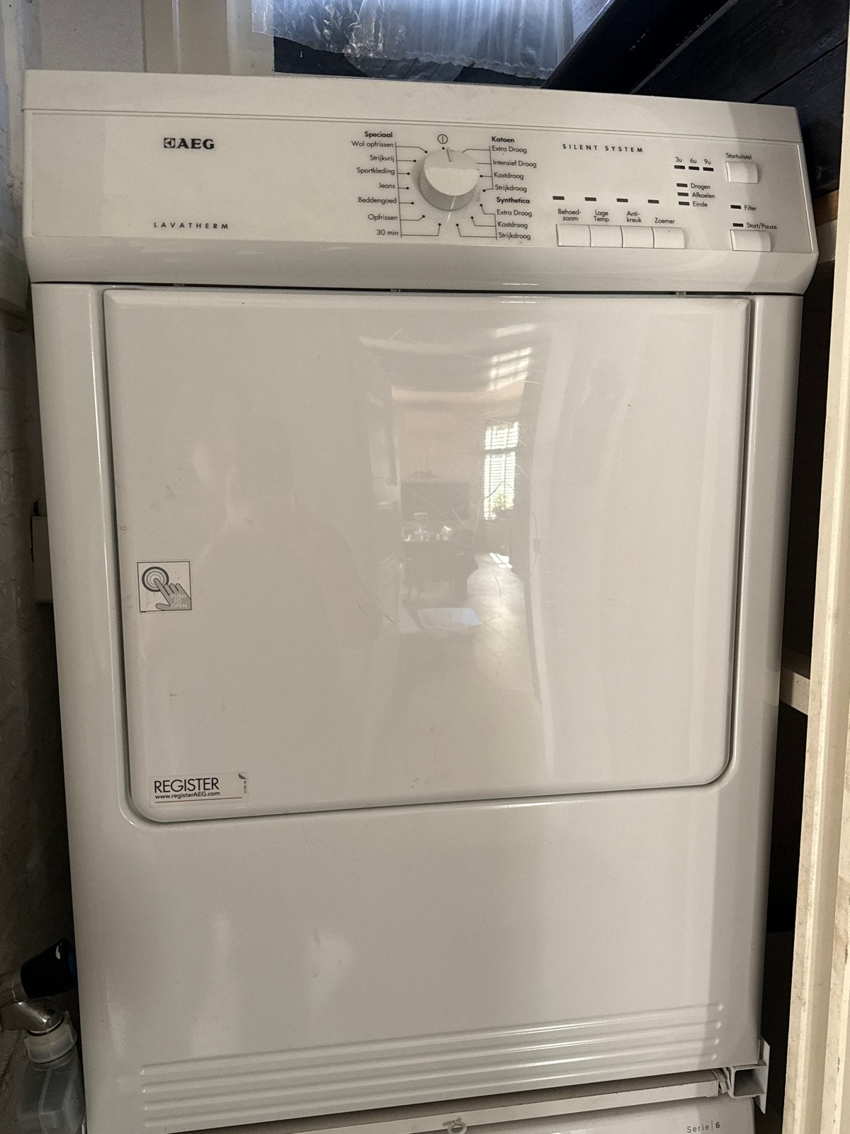 AEG Lavatherm Silent System Wasdroger - Gebruikt, Witgoed en Apparatuur, Ophalen, 6 tot 8 kg, Gebruikt, Luchtafvoer