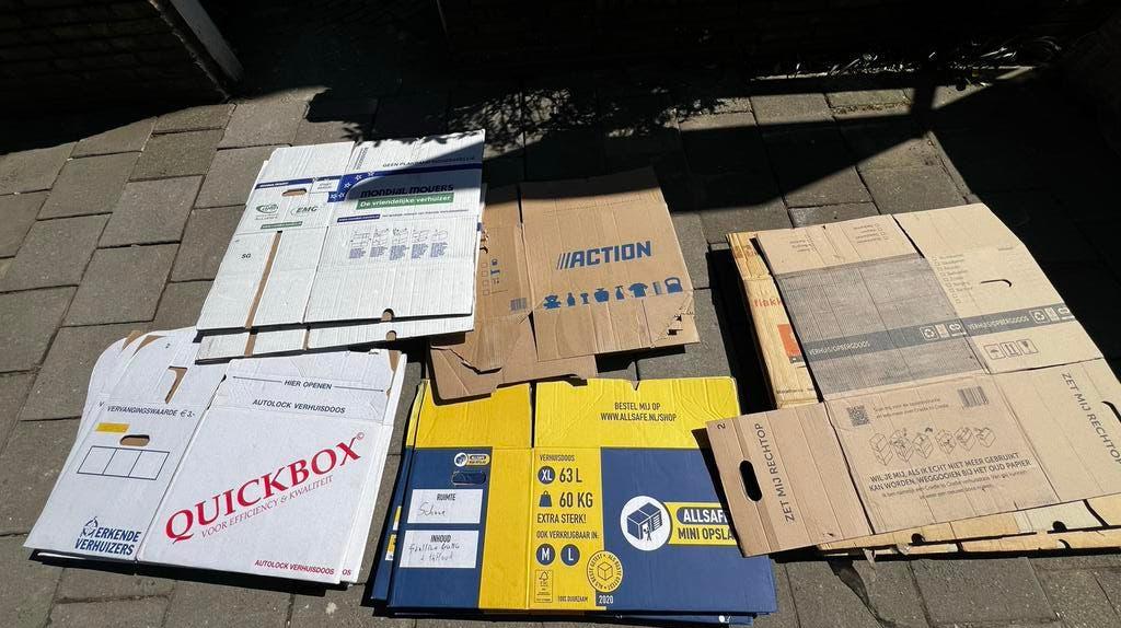 50 Professionele Verhuisdozen (diverse merken), Ophalen, 40 tot 60 cm, Opvouwbaar, 50 tot 75 cm