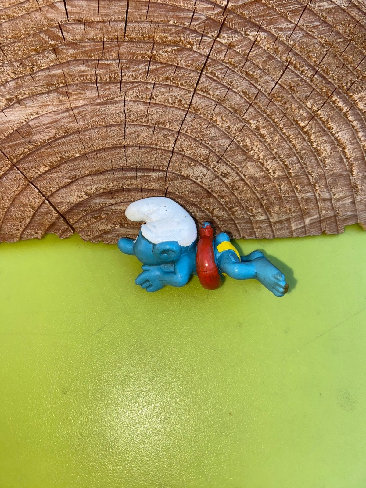 Smurfen smurf met oranje zwemband, Ophalen of Verzenden, Zo goed als nieuw, Verschillende Smurfen