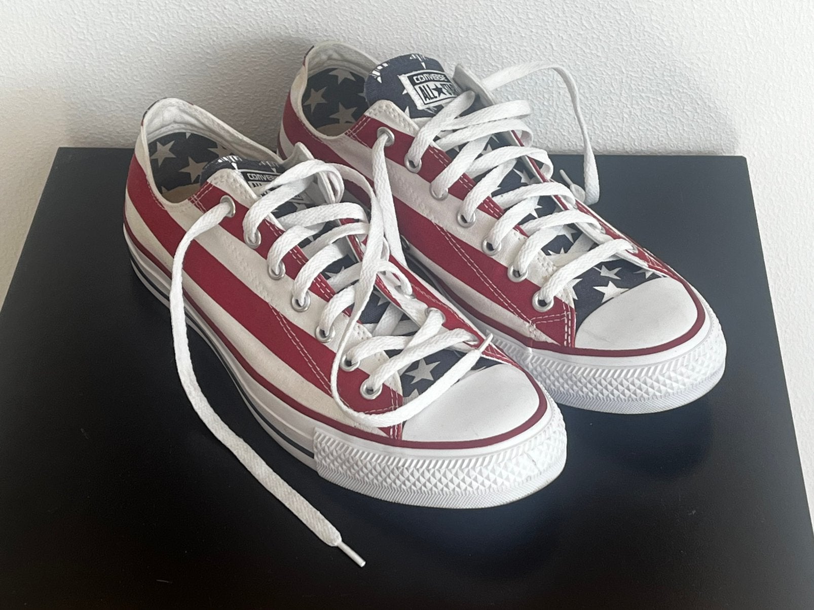 lage canvas gympen 45 11 All Stars Converse Amerikaanse vlag, Kleding | Heren, Schoenen, Ophalen, Zo goed als nieuw, Blauw