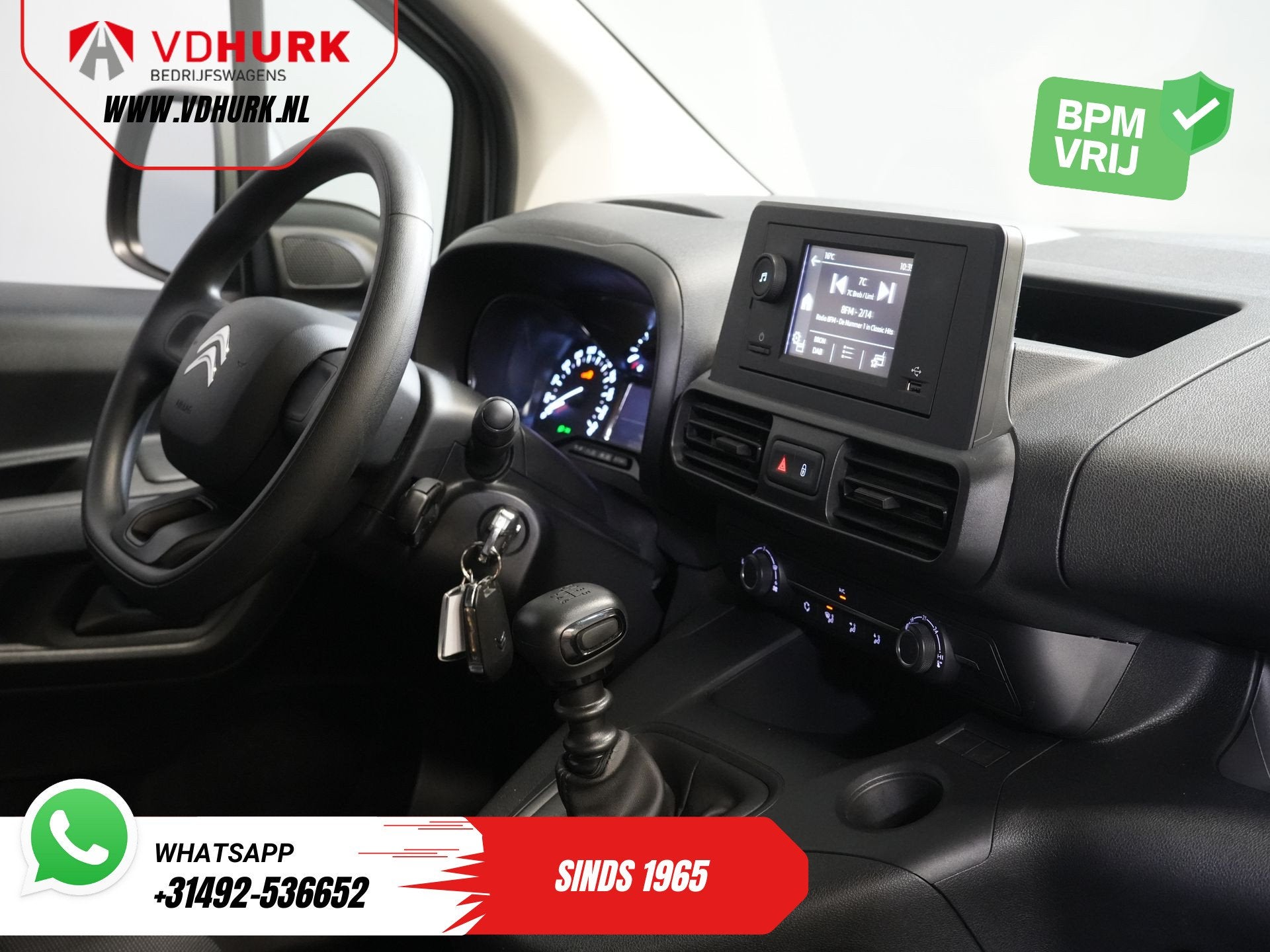 Peugeot Partner (Citroen Berlingo) 1.2 PureTech 110 pk BENZI, Voorwielaandrijving, Gebruikt, 1290 kg, Wit