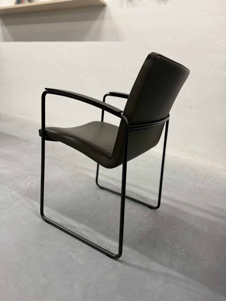 Nieuw Leolux Talos Eetkamerstoel Groen leer Design stoel, Leolux, Overige kleuren, Info@leolux.nl, Nieuw