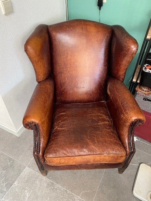 Chesterfield stoel, Huis en Inrichting, Ophalen, Gebruikt, Klassiek, 75 tot 100 cm