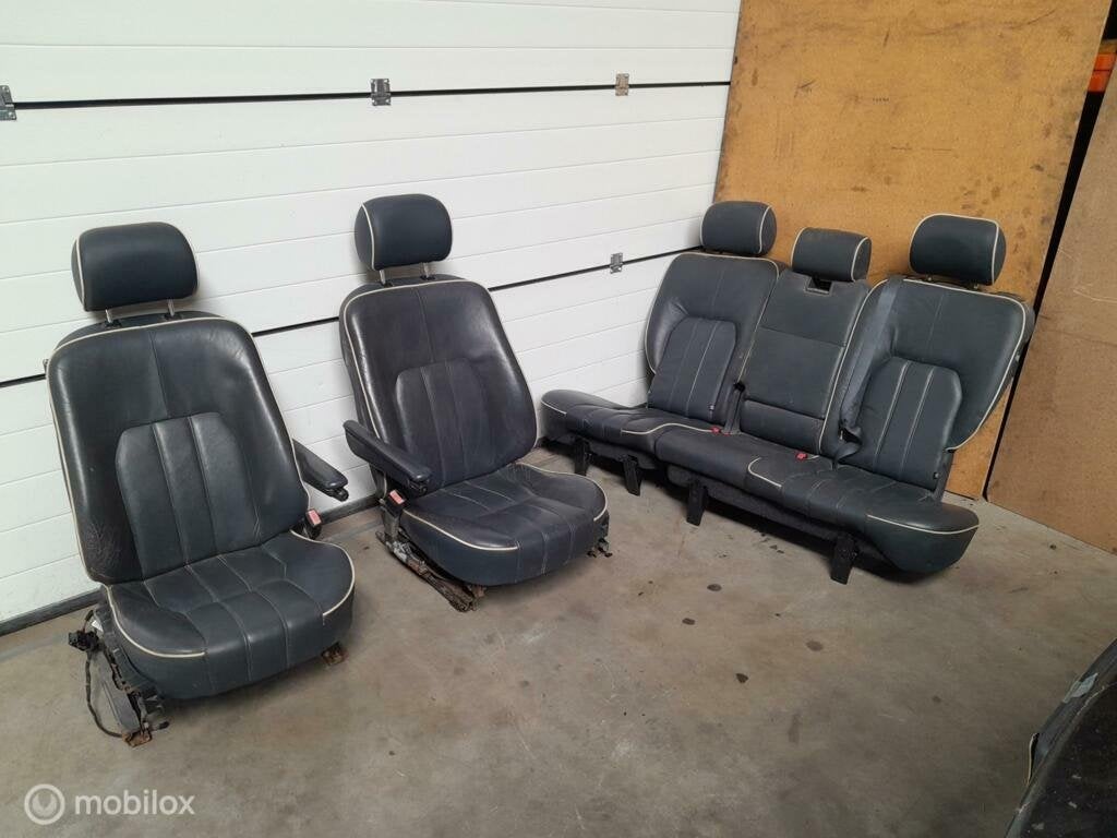 Stoelen + bank Land Range Rover L322 Vogue Zetels Leer Blauw, Land Rover, Ophalen of Verzenden