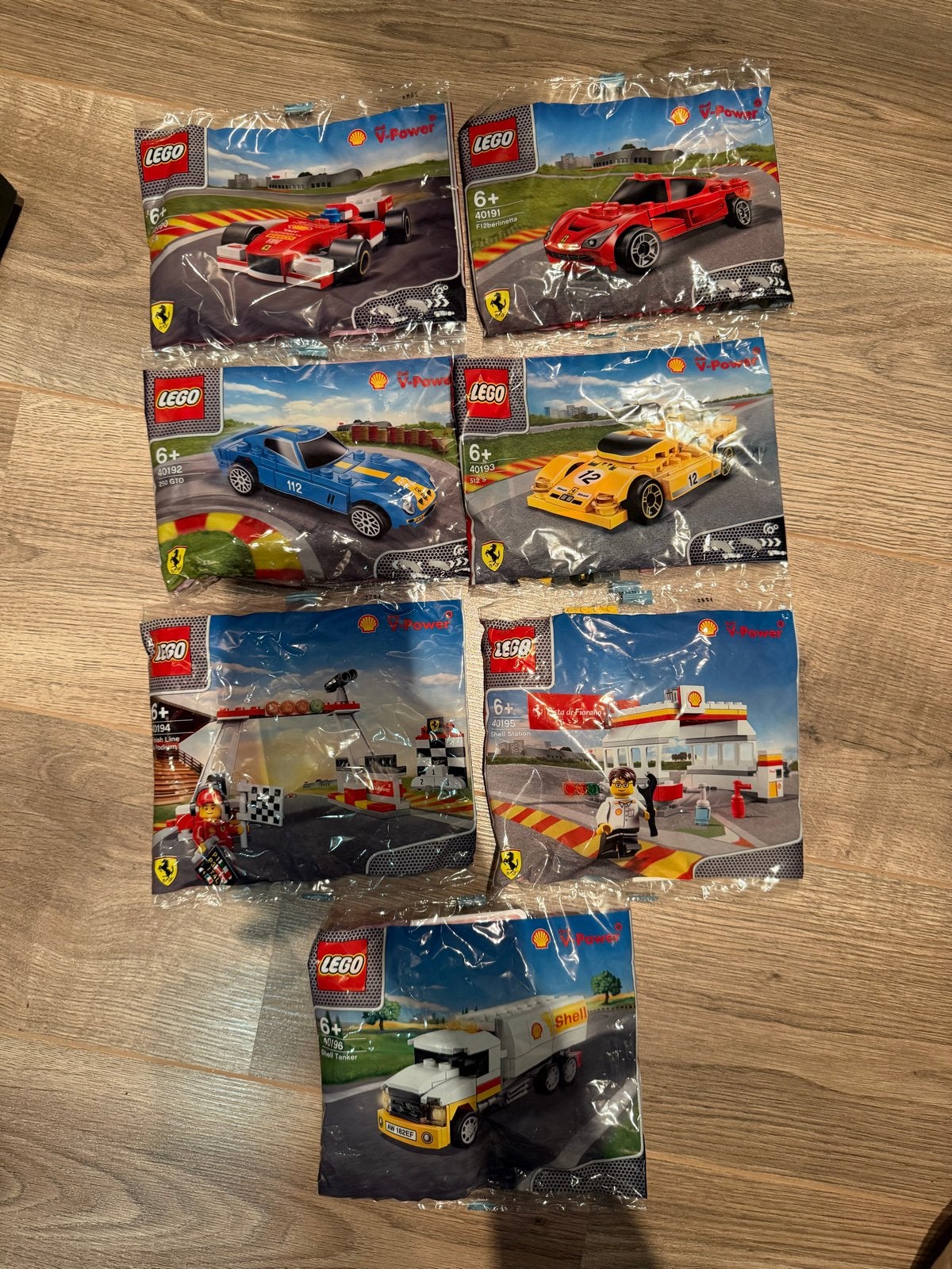 Complete set LEGO Shell V-Power Ferrari 2014 (7 zakjes), Ophalen of Verzenden, Nieuw, Overige merken