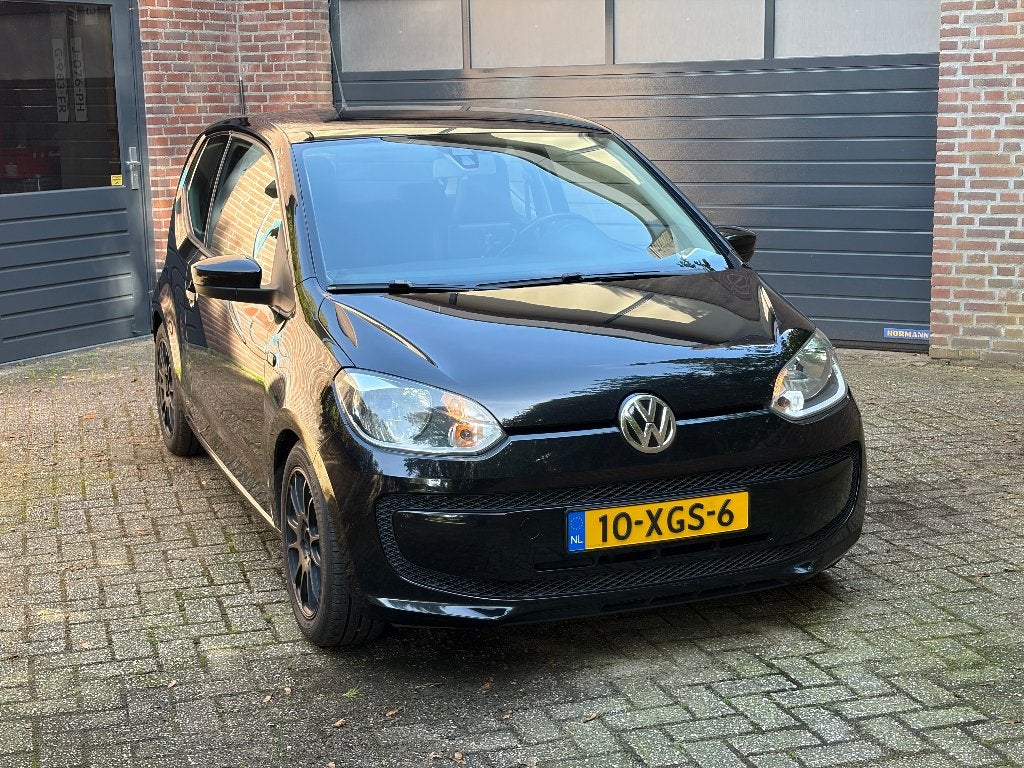 Volkswagen up! 1.0 44KW 2012 Zwart Sportonderstel, Auto's, Voorwielaandrijving, Up!, 840 kg, Leder en Stof