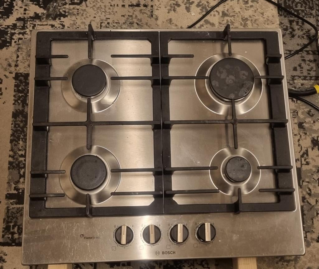Gaskookplaat, Ophalen, Inbouw, Gas, 4 kookzones