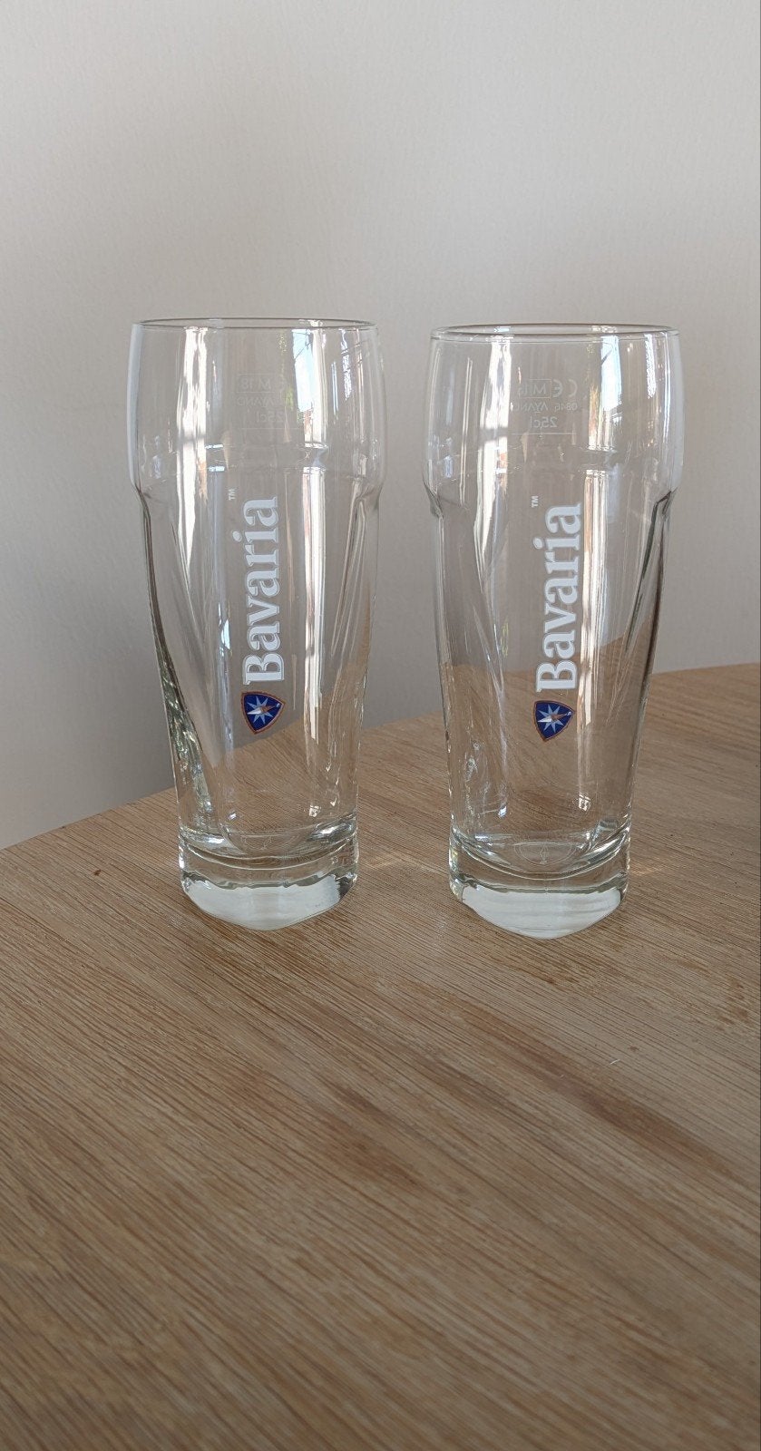 Bavaria Bierglazen - Set van 2 (25cl), Ophalen of Verzenden, Zo goed als nieuw