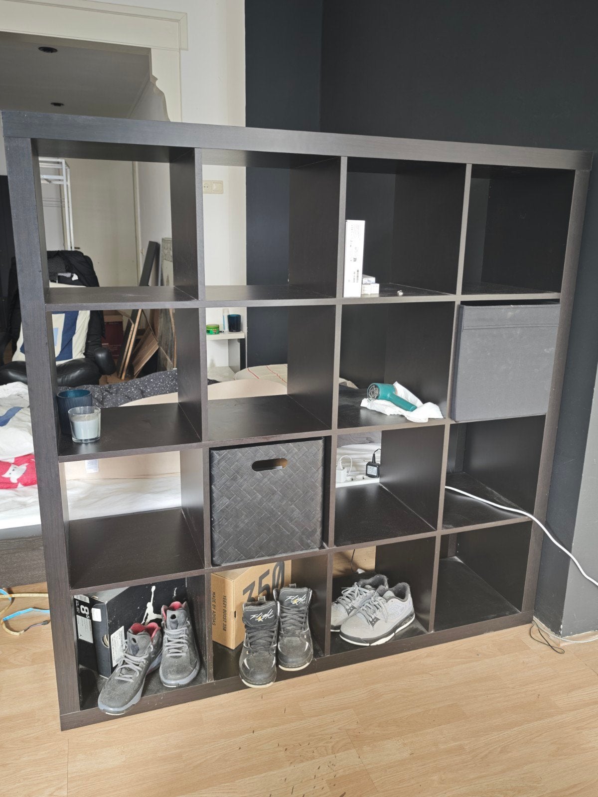IKEA Kallax Kast - Zwartbruin (4x4 vakken), Ophalen, Gebruikt