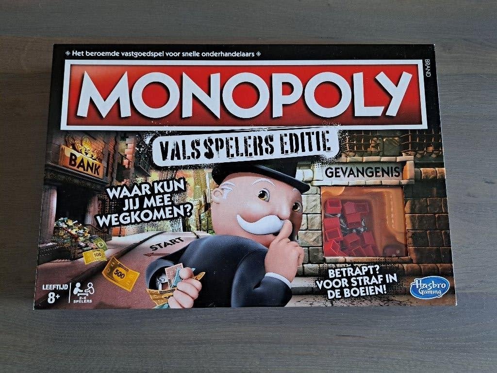 Monopoly vals spelers editie, Ophalen of Verzenden, Zo goed als nieuw, Hasbro