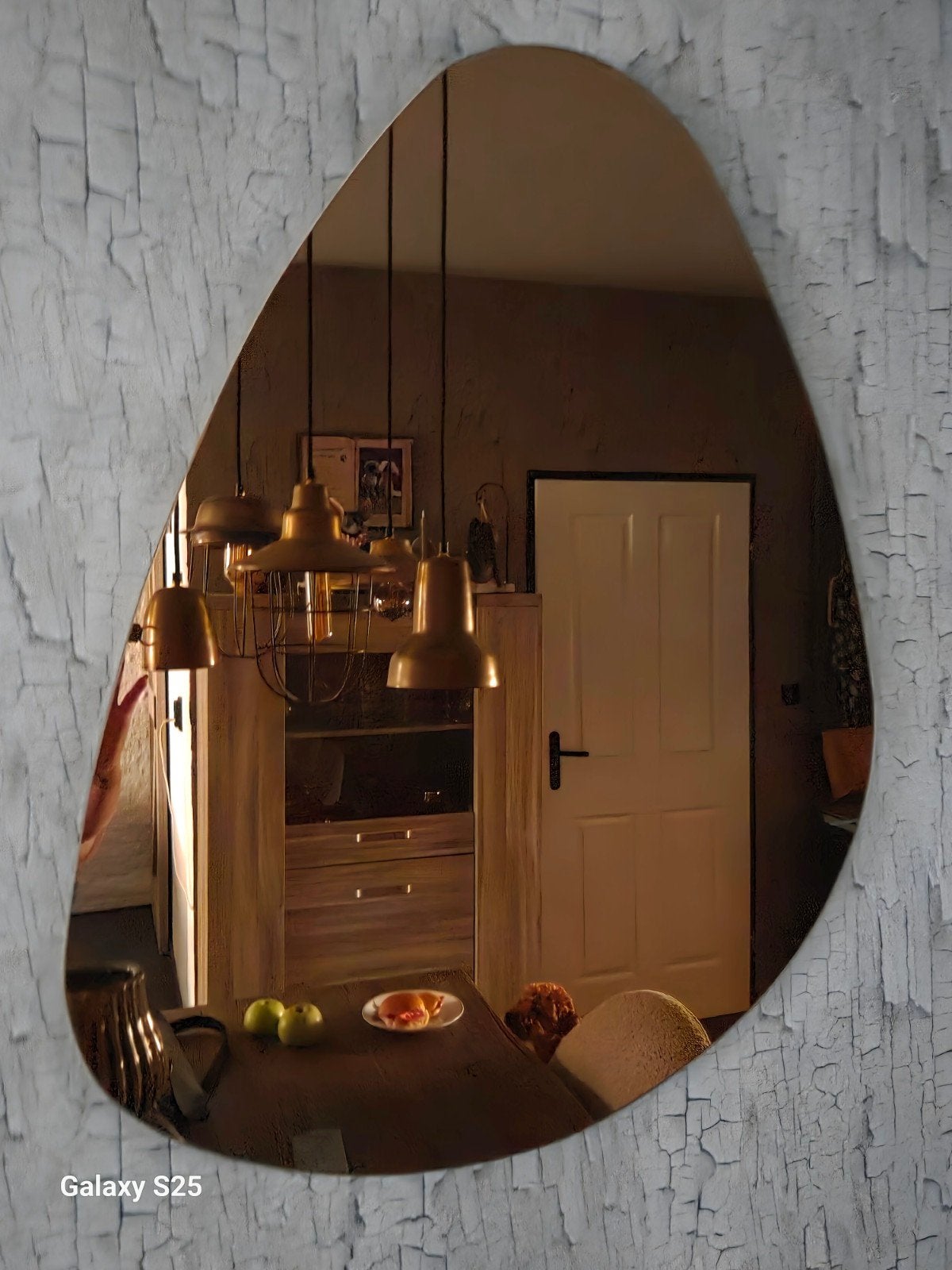 mooie spiegel 78 hoog breedste is 60 cm kleur goud rose, Huis en Inrichting, Ophalen, Zo goed als nieuw, Minder dan 100 cm, Rechthoekig