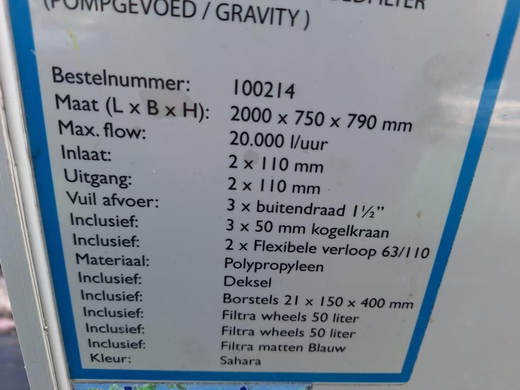vijver filter heel dik kamerfilter, Ophalen, Gebruikt, Vijverfilter