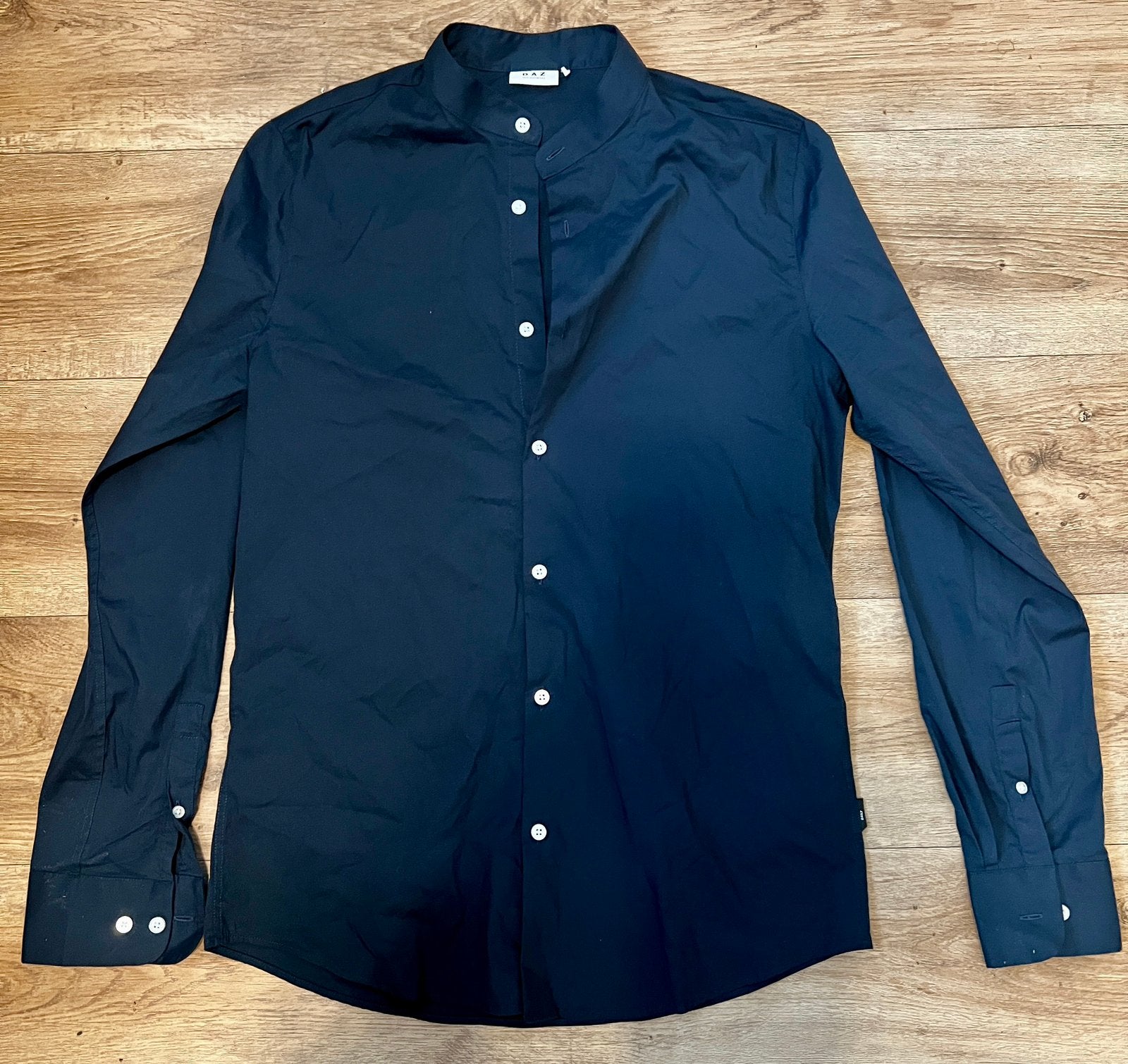 Heren overhemd merk DAZ maat M, korte kraag, NIEUWE, Ophalen of Verzenden, Zo goed als nieuw, Zwart, Halswijdte 39/40 (M)