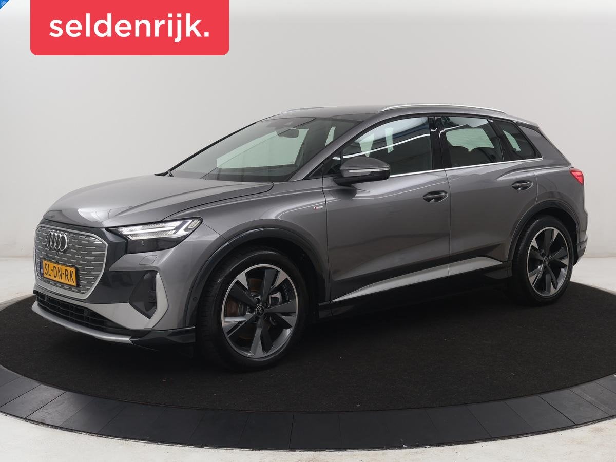 Audi Q4 e-Tron 40 77KWH 150 KW S-Line | SOH 96,3% | Half led, Auto's, Audi, Automaat, Gebruikt, Zwart, Overige carrosserieën