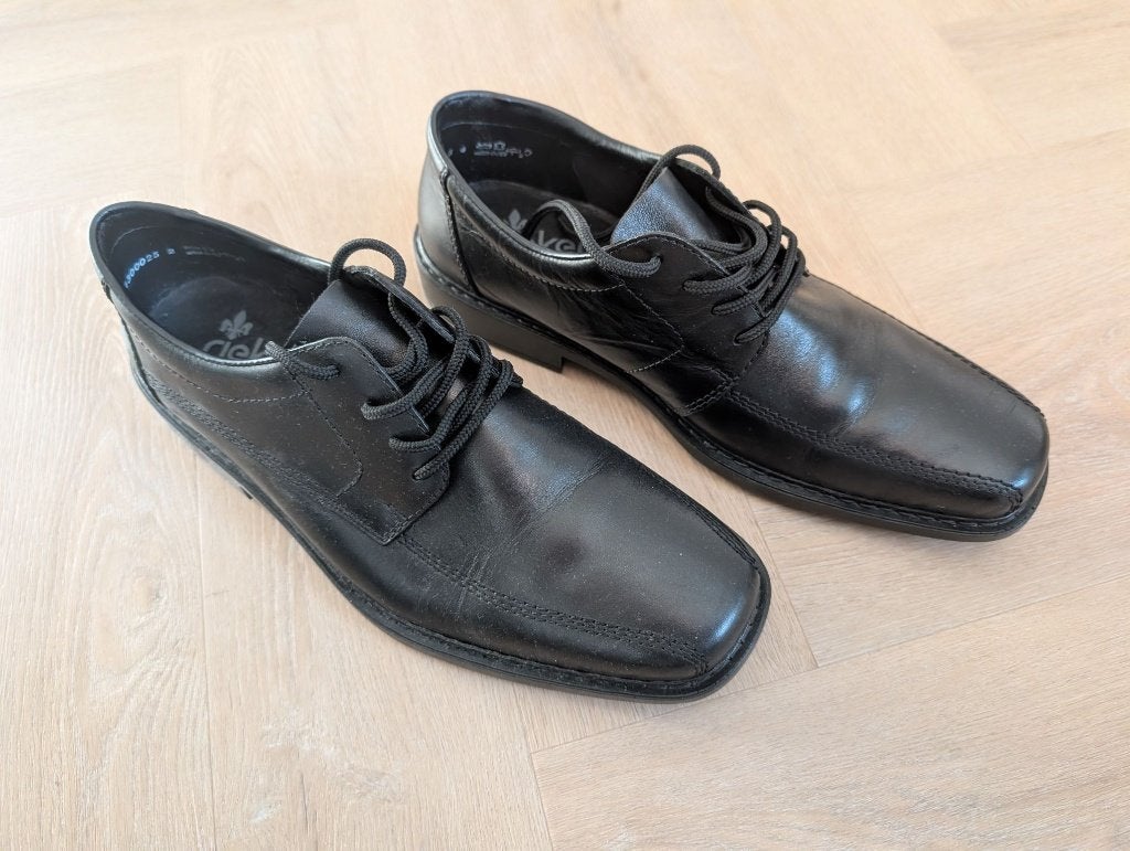 Nieuwe Rieker leren schoenen zwart maat 43, Zwart, Overige typen, Nieuw, Ophalen of Verzenden