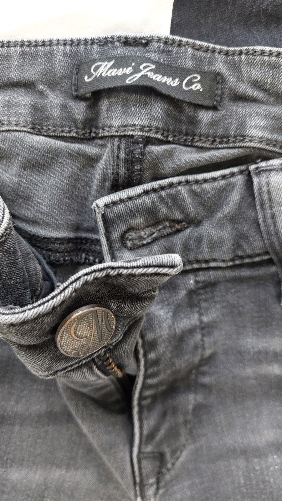Mavi Dames Skinny Jeans Donkergrijs W27/L30, Ophalen of Verzenden, W27 (confectie 34) of kleiner, Mavi, Grijs