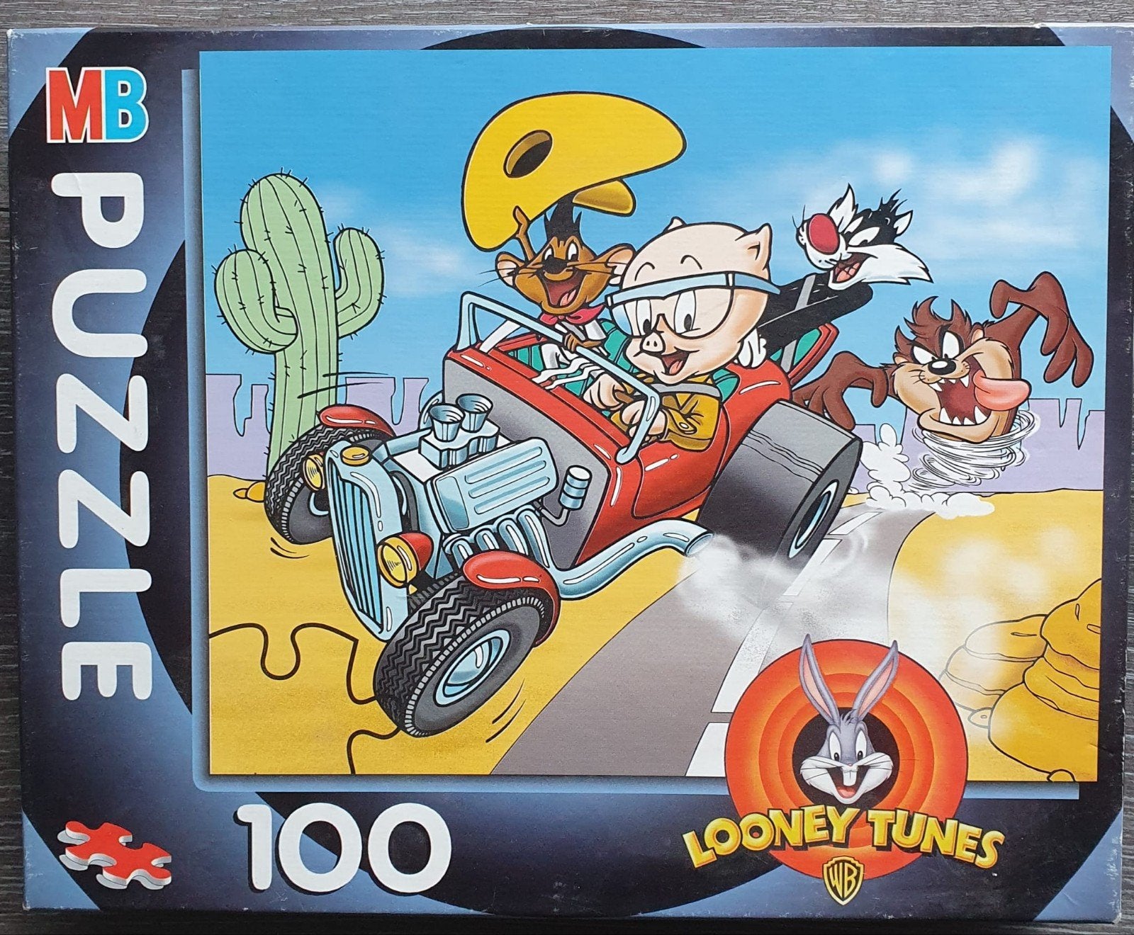 MB Looney Tunes Puzzel 100 stukjes, Ophalen of Verzenden, Gebruikt