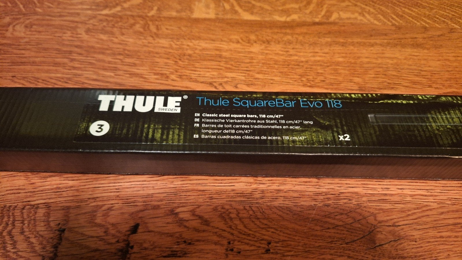 Thule SquareBar Evo 118 dakdragers, Auto diversen, Dakdragers, Ophalen of Verzenden, Gebruikt