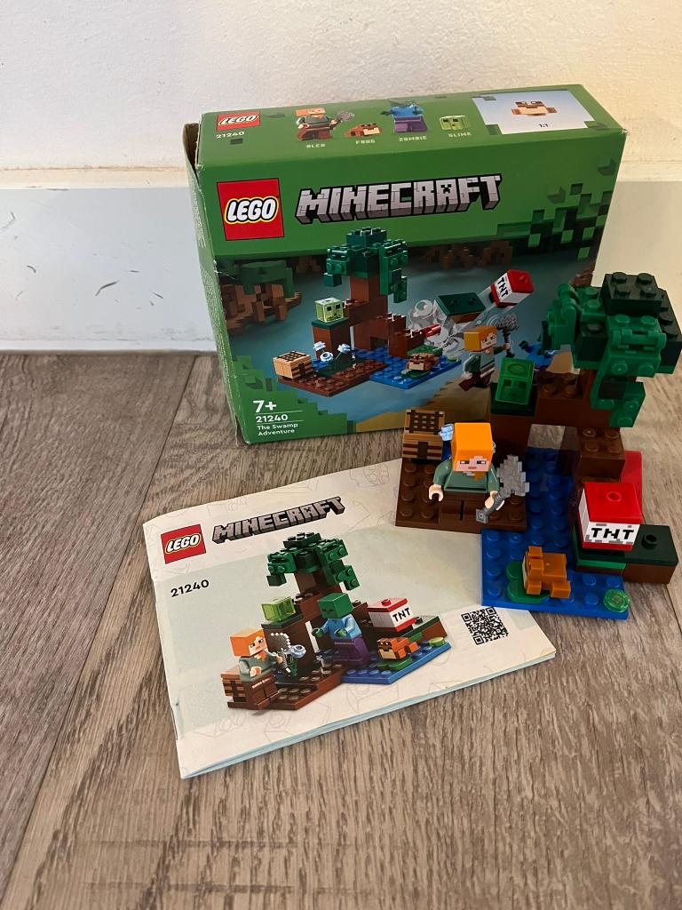 LEGO Minecraft Het Moerasavontuur 21240, Minecraft, Lego, Ophalen of Verzenden, Zo goed als nieuw