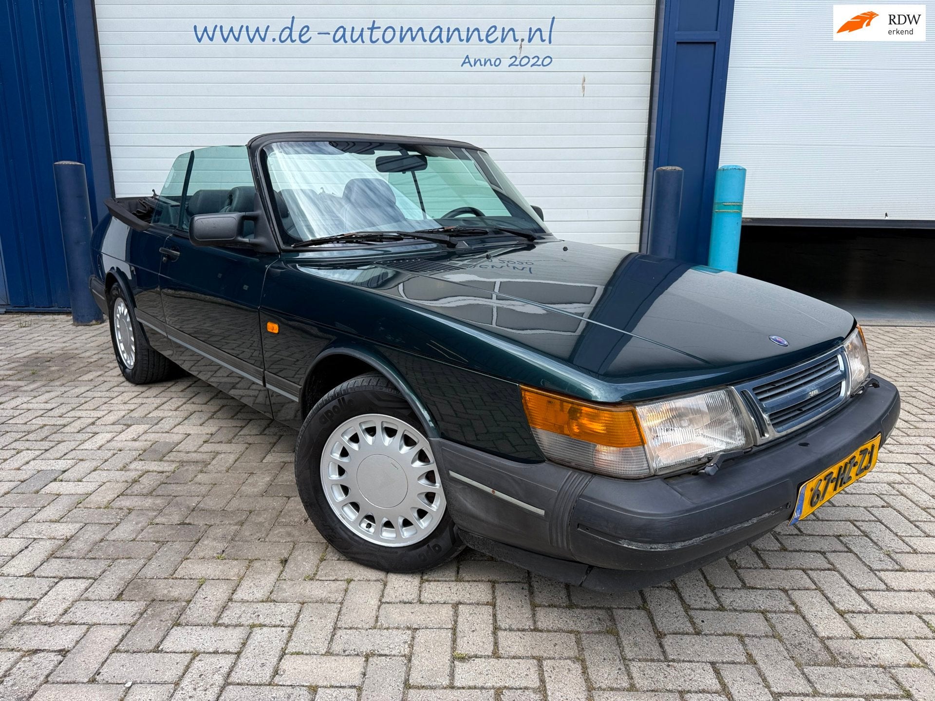 Saab 900 Cabrio 2.0 ep Turbo 140pk / LEER / AIRCO / APK 10-2, Auto's, Saab, Voorwielaandrijving, Beige, 4 cilinders, Cabriolet