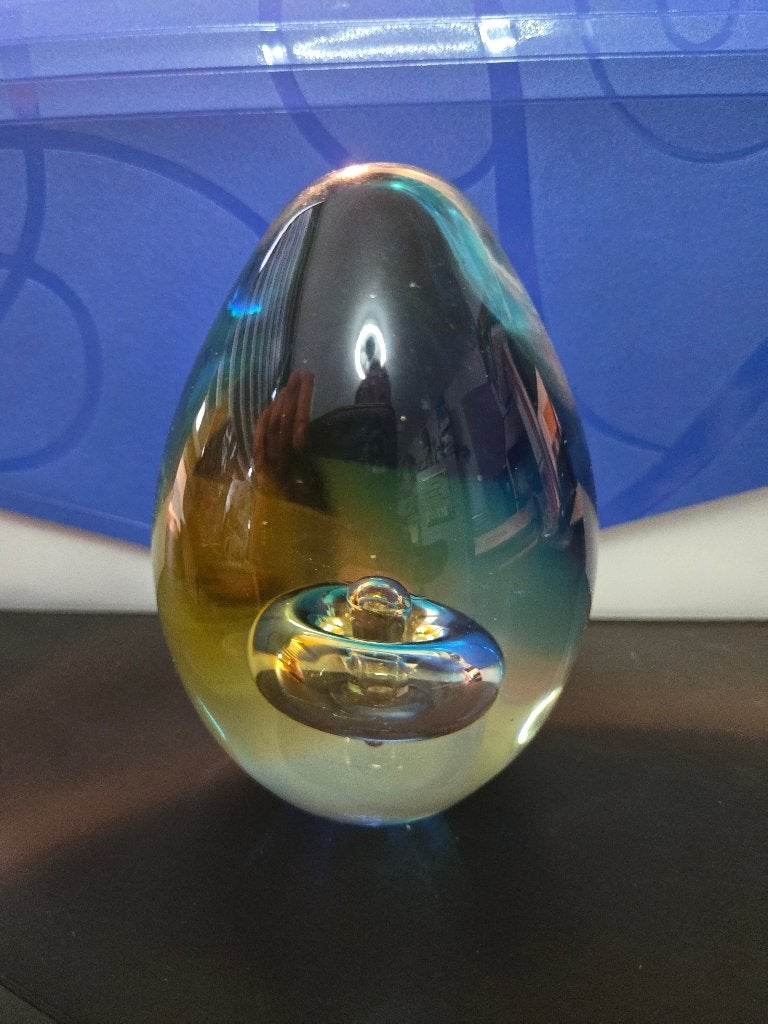 Handgeblazen Murano-stijl presse-papier H10cm Ø 8 cm, Antiek en Kunst, Antiek | Glas en Kristal, Ophalen
