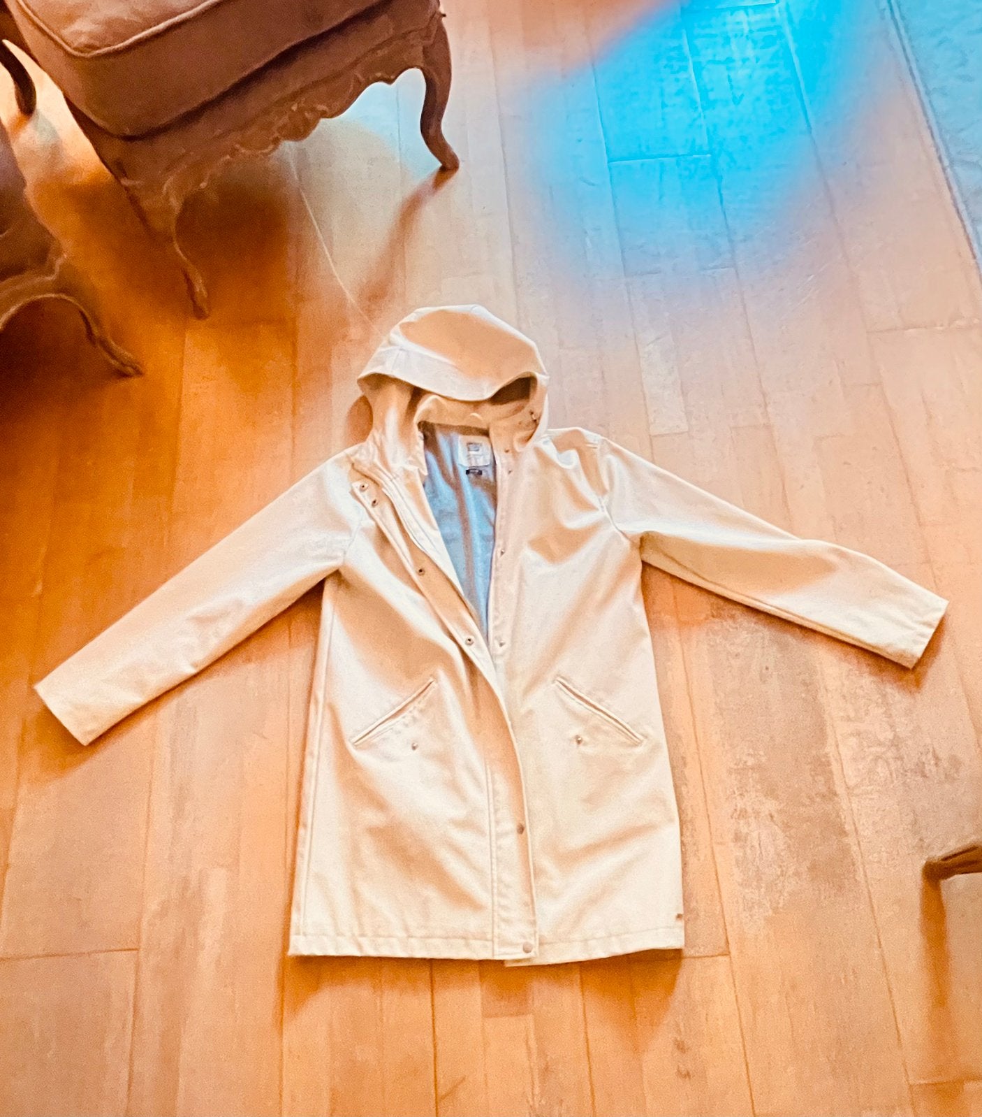 America Today Janice regenjas met capuchon maat M, Ophalen of Verzenden, Zo goed als nieuw, Maat 38/40 (M), Beige