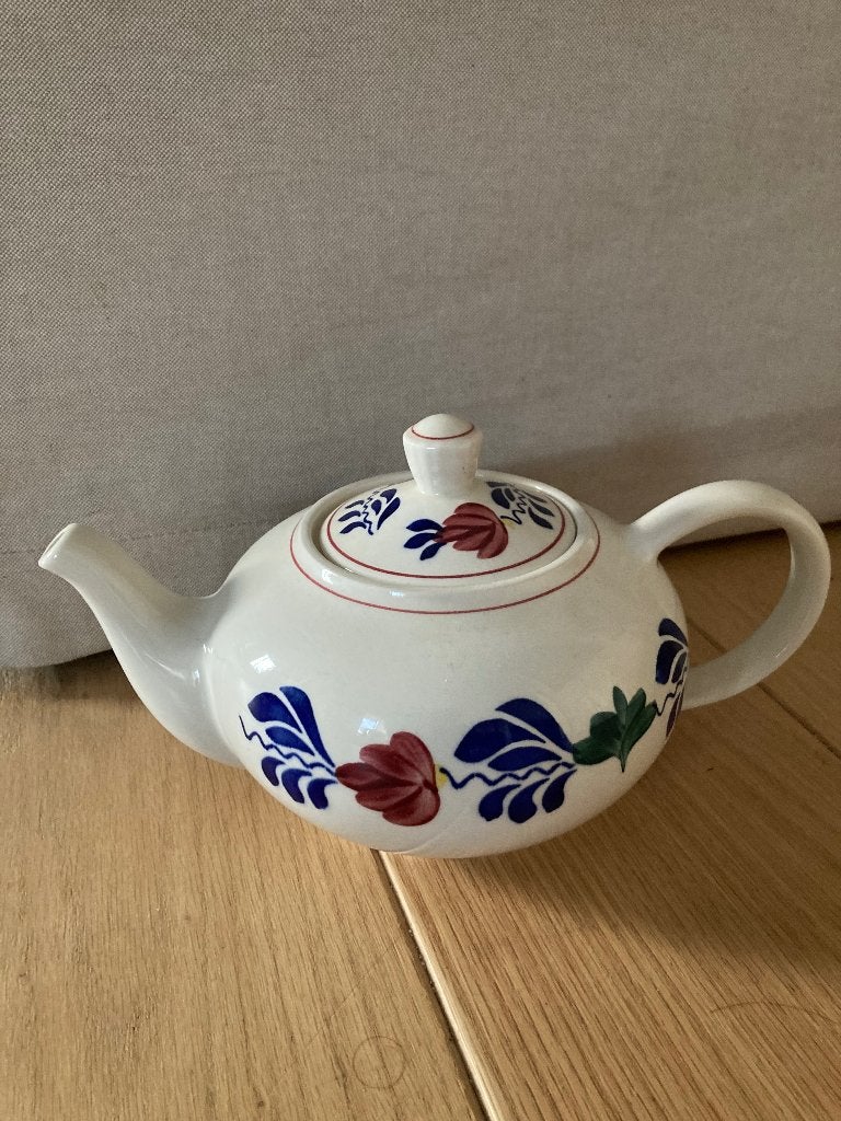 Boerenbont theepot, Ophalen of Verzenden, Zo goed als nieuw, Theepot, Aardewerk
