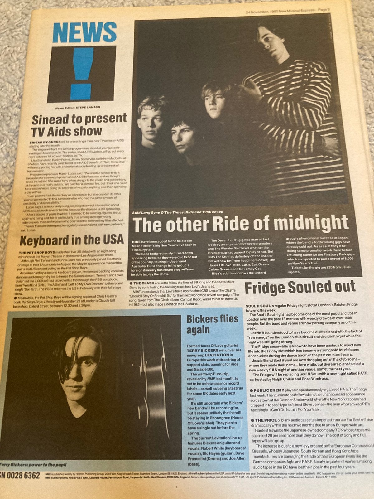 NME 1990 BUFFALO TOM Proclaimers DEEE- LITE Happy Mondays, Ophalen of Verzenden, Gelezen, Muziek, Film of Tv