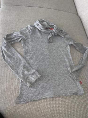 Bengh 110 116 zilver zilveren strikshirt glitter shirt, Gebruikt, Shirt of Longsleeve, Bengh per principesse, Verzenden