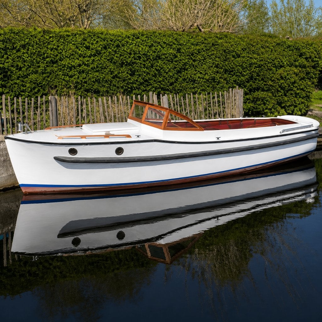 1923 bakdekker sloep 8 persoons, Watersport en Boten, Sloepen, Ophalen, Gebruikt, Staal, Binnenboordmotor