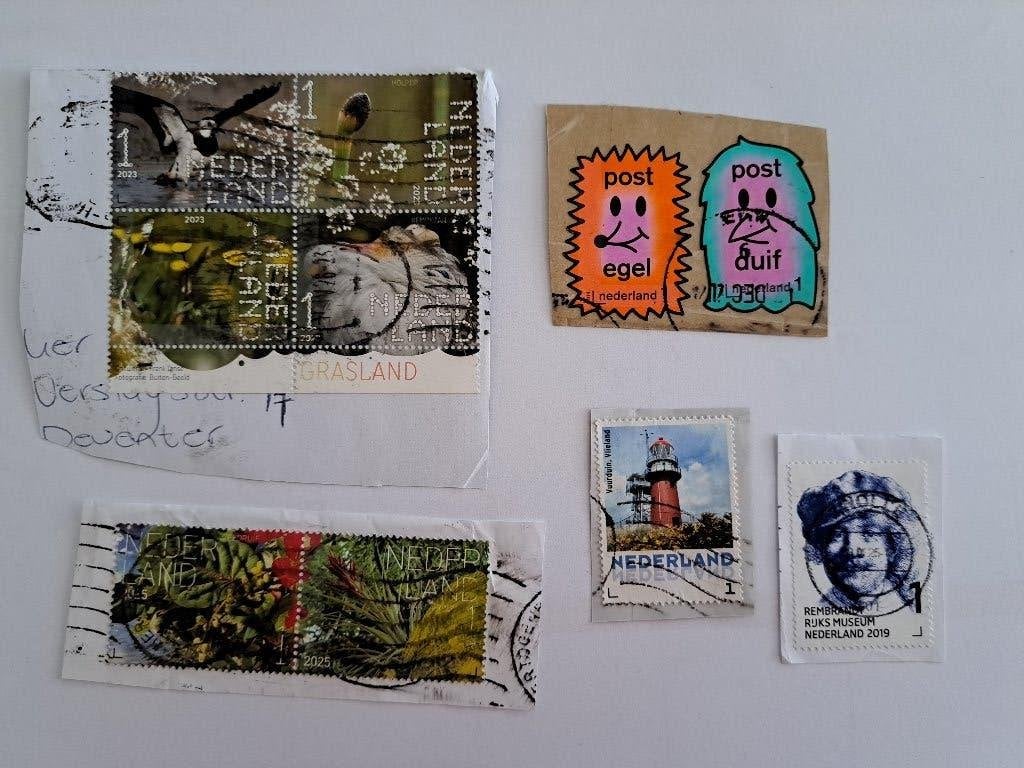 POSTZEGELS - NEDERLAND - 10 X GESTEMPELD - 1F, Postzegels en Munten, Ophalen of Verzenden, Na 1940, Gestempeld