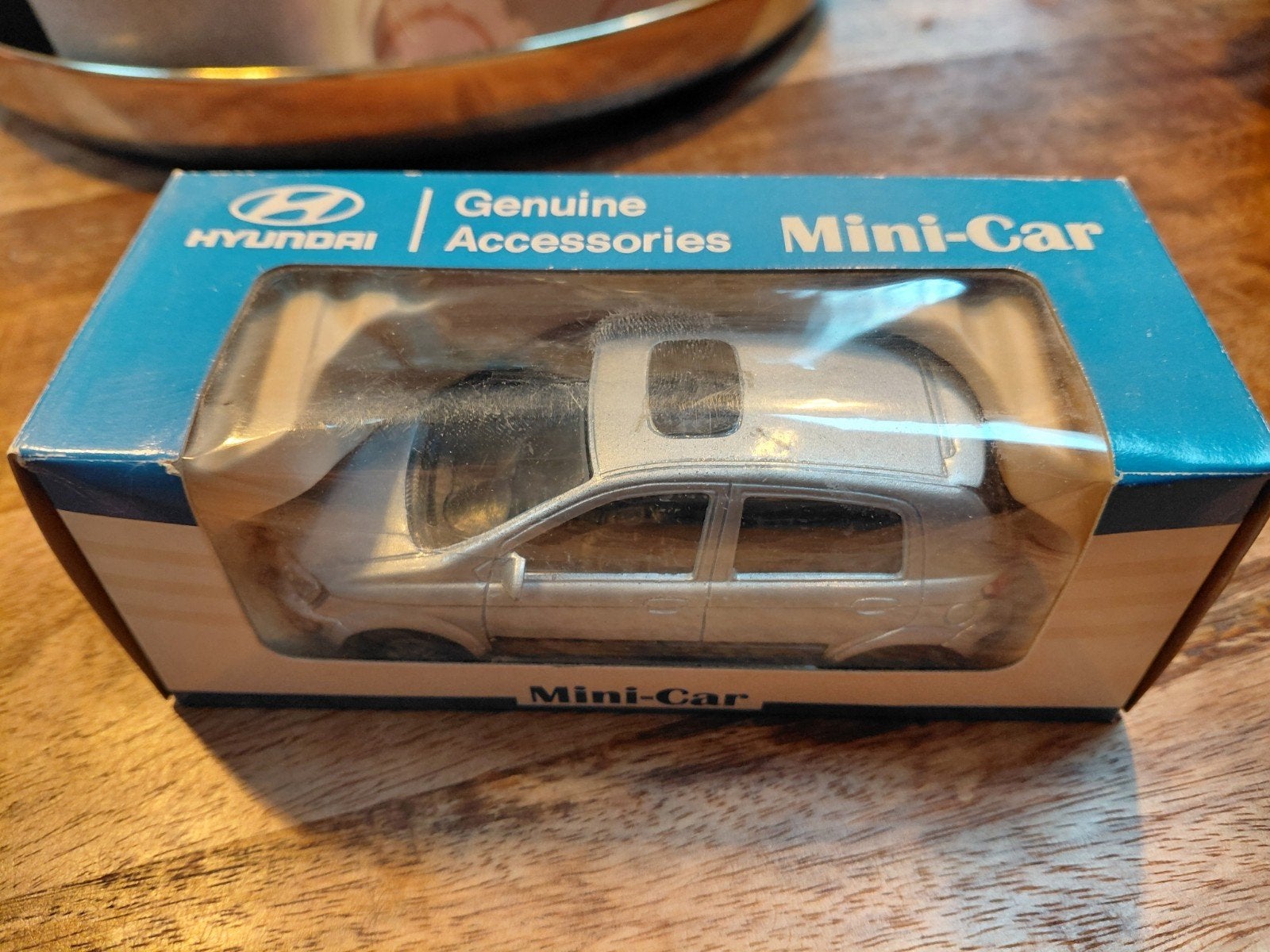 Hyundai Mini-Car - Zilveren modelauto in doos, Ophalen, Zo goed als nieuw, Auto, Overige merken