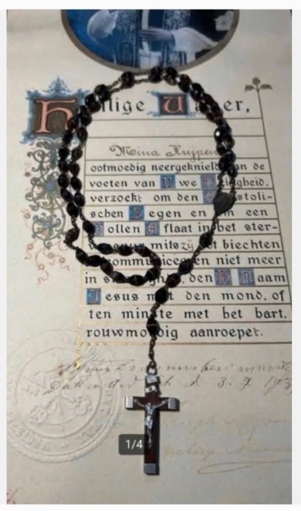 Antieke Agaat Edelsteen Rozekrans, Ophalen of Verzenden