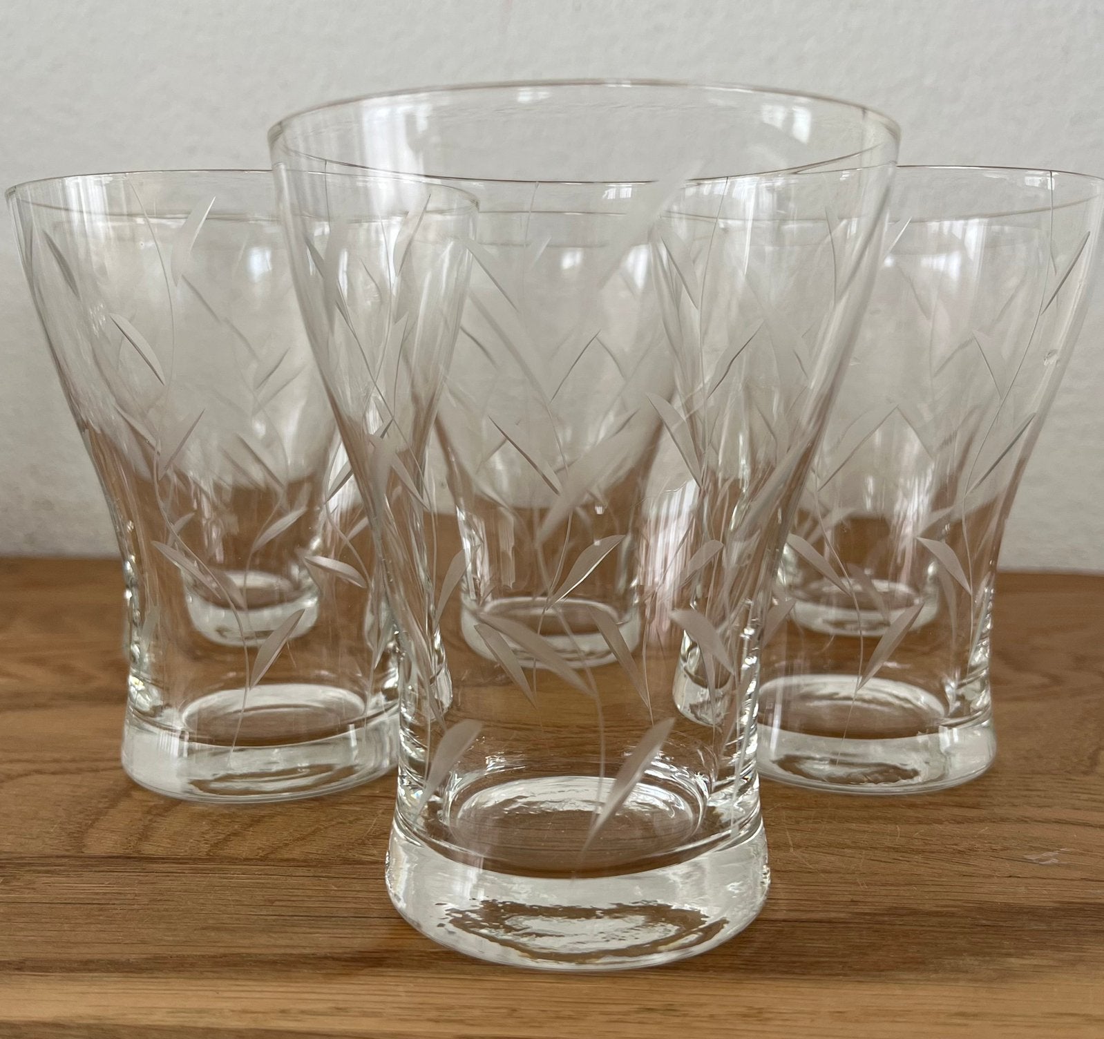 Vintage glazen Kristal geslepen Wijnglazen, Antiek en Kunst, Antiek | Glas en Kristal, Ophalen of Verzenden