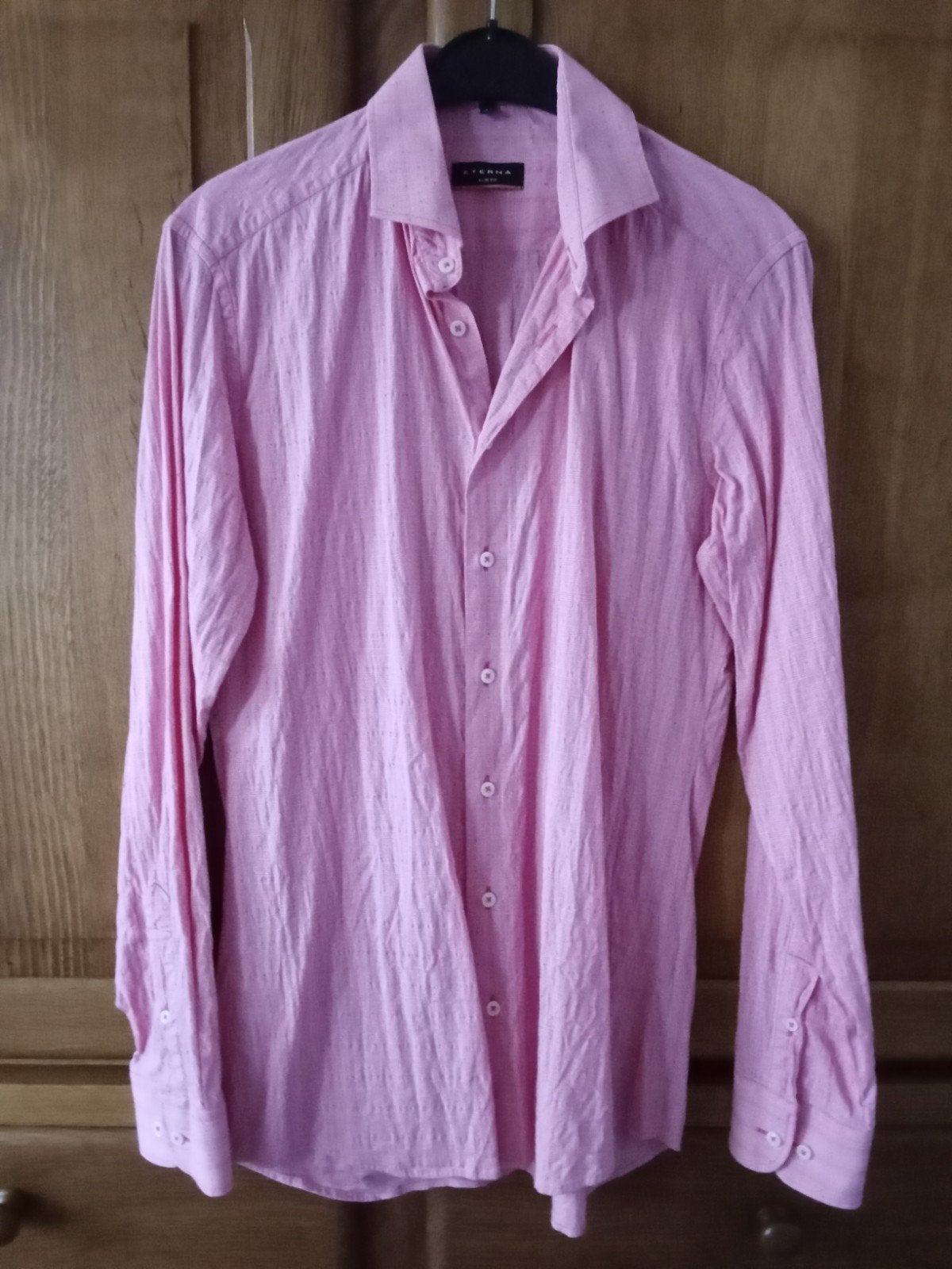 Eterna Slim Fit overhemd - Roze, Halswijdte 39/40 (M), Eterna, Zo goed als nieuw, Roze, Halswijdte 39/40 (M)