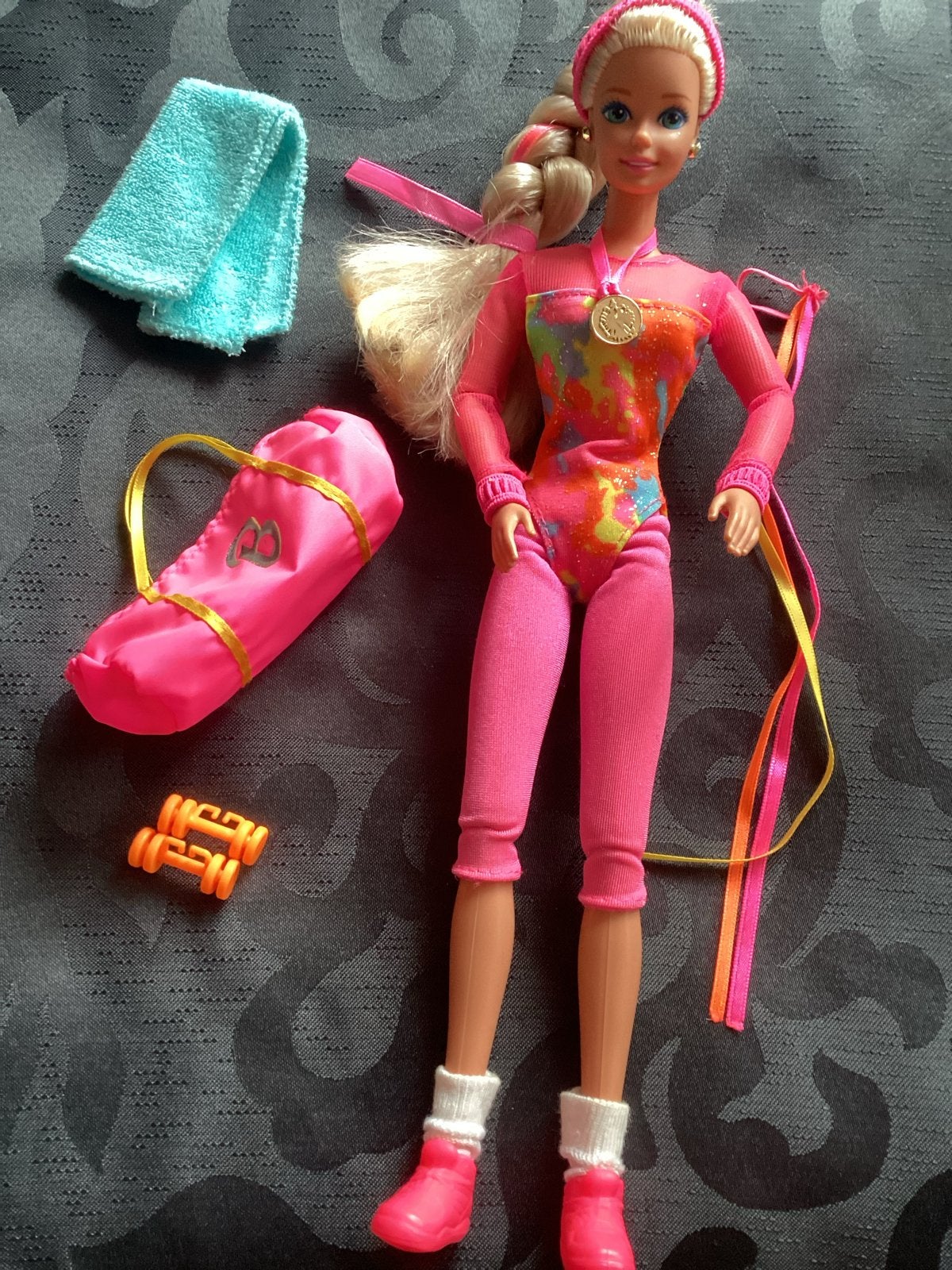 Vintage Barbie Gymnast Pop met Accessoires 1993, Ophalen, Zo goed als nieuw